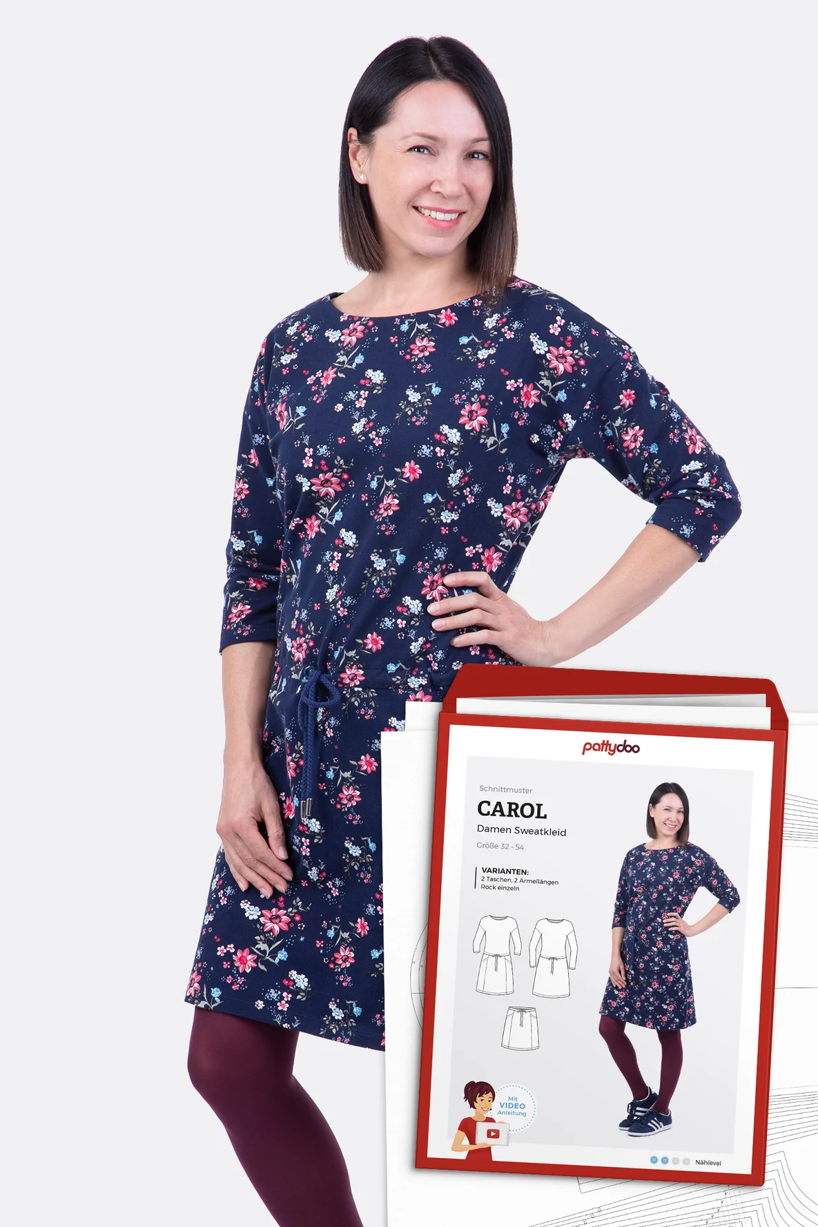 Papierschnittmuster Carol Jerseykleid selber naehen