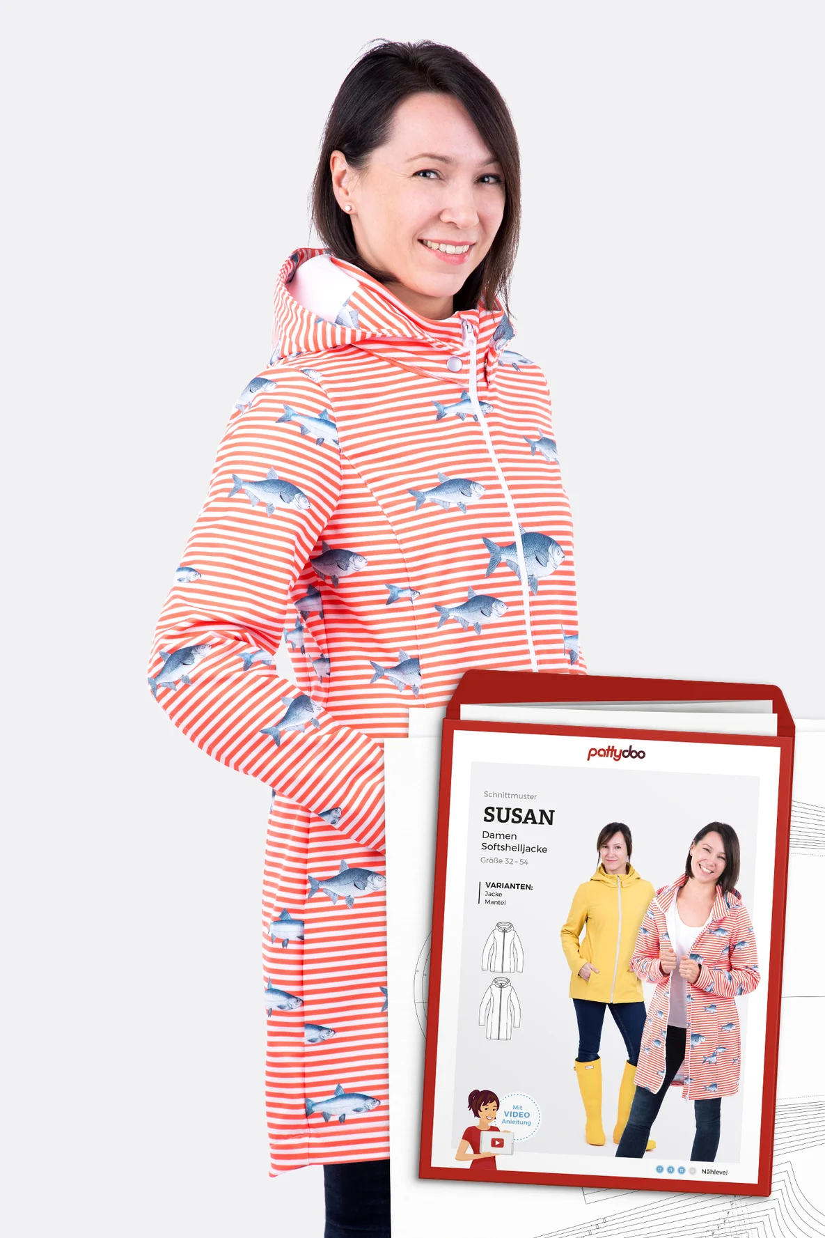 Papierschnittmuster Susan Softshelljacke selber naehen