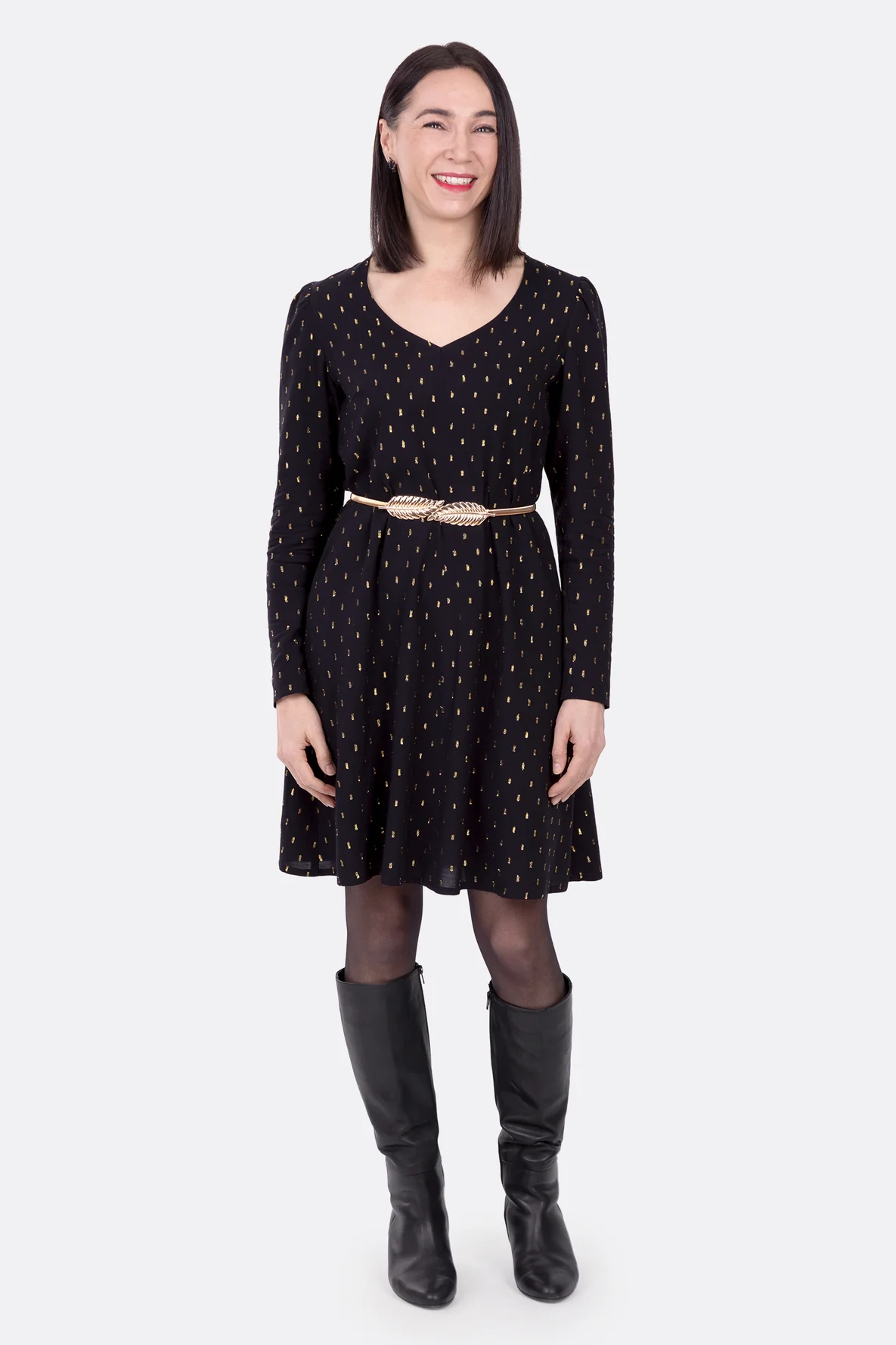 Schnittmuster Damenkleid Puuffärmel festlich nähen