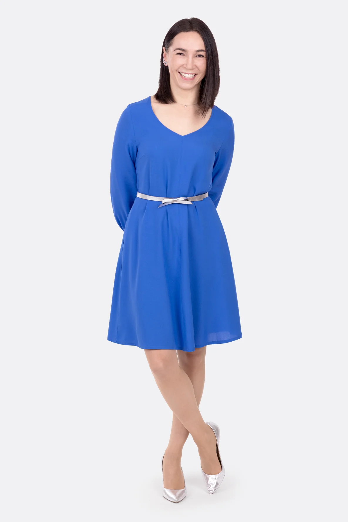 Schnittmuster Damenkleid Viskosestoff festlich selber nähen