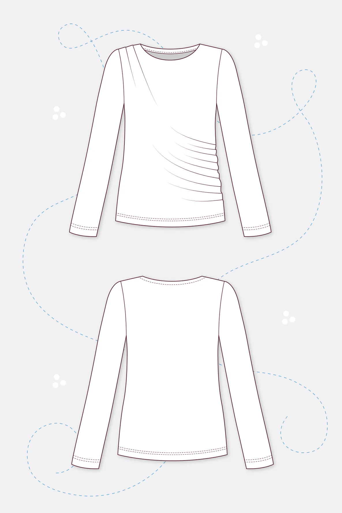 Schnittmuster für elegantes Jerseyshirt zum Selbernähen