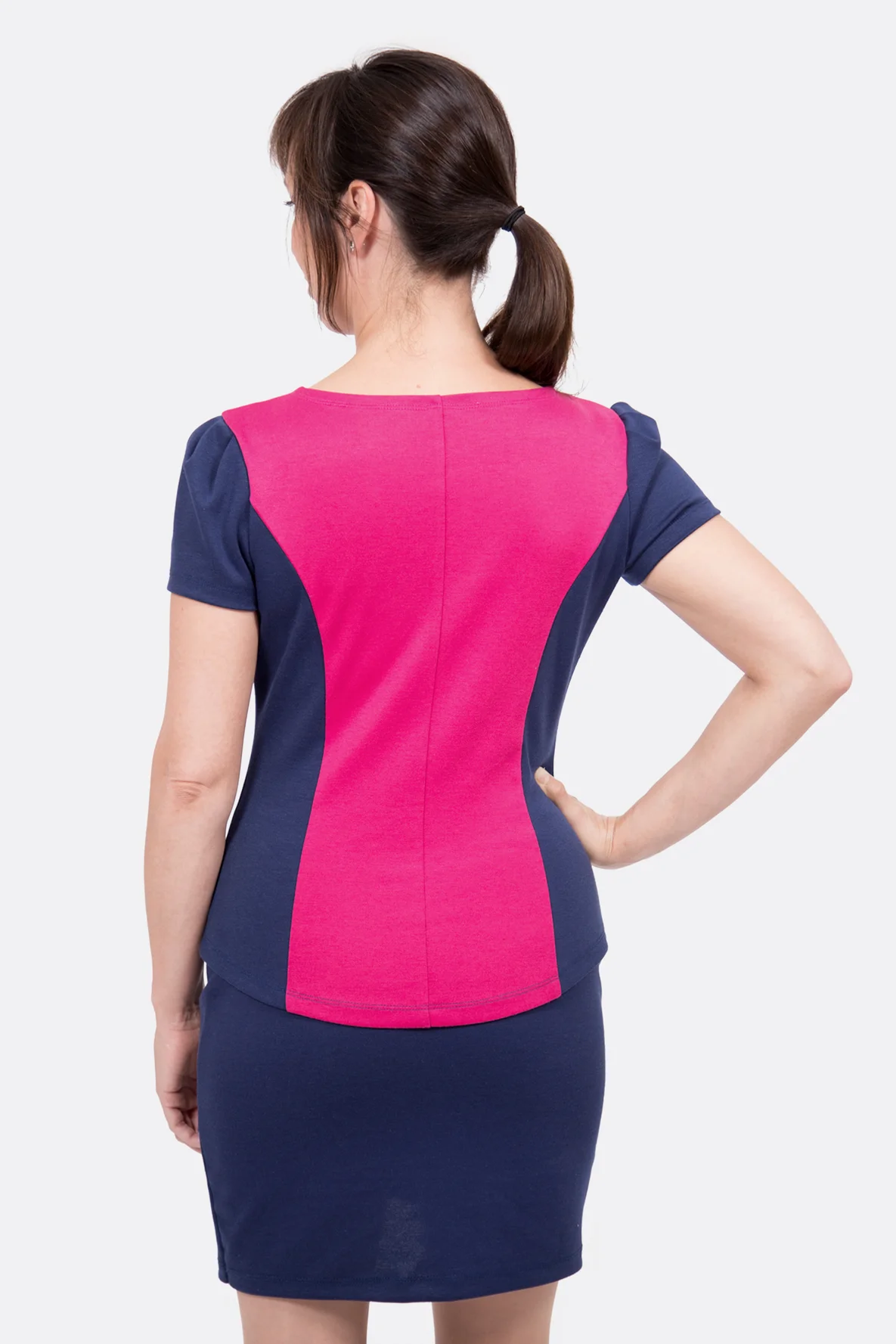 Schnittmuster Business-set zweifarbig nähen