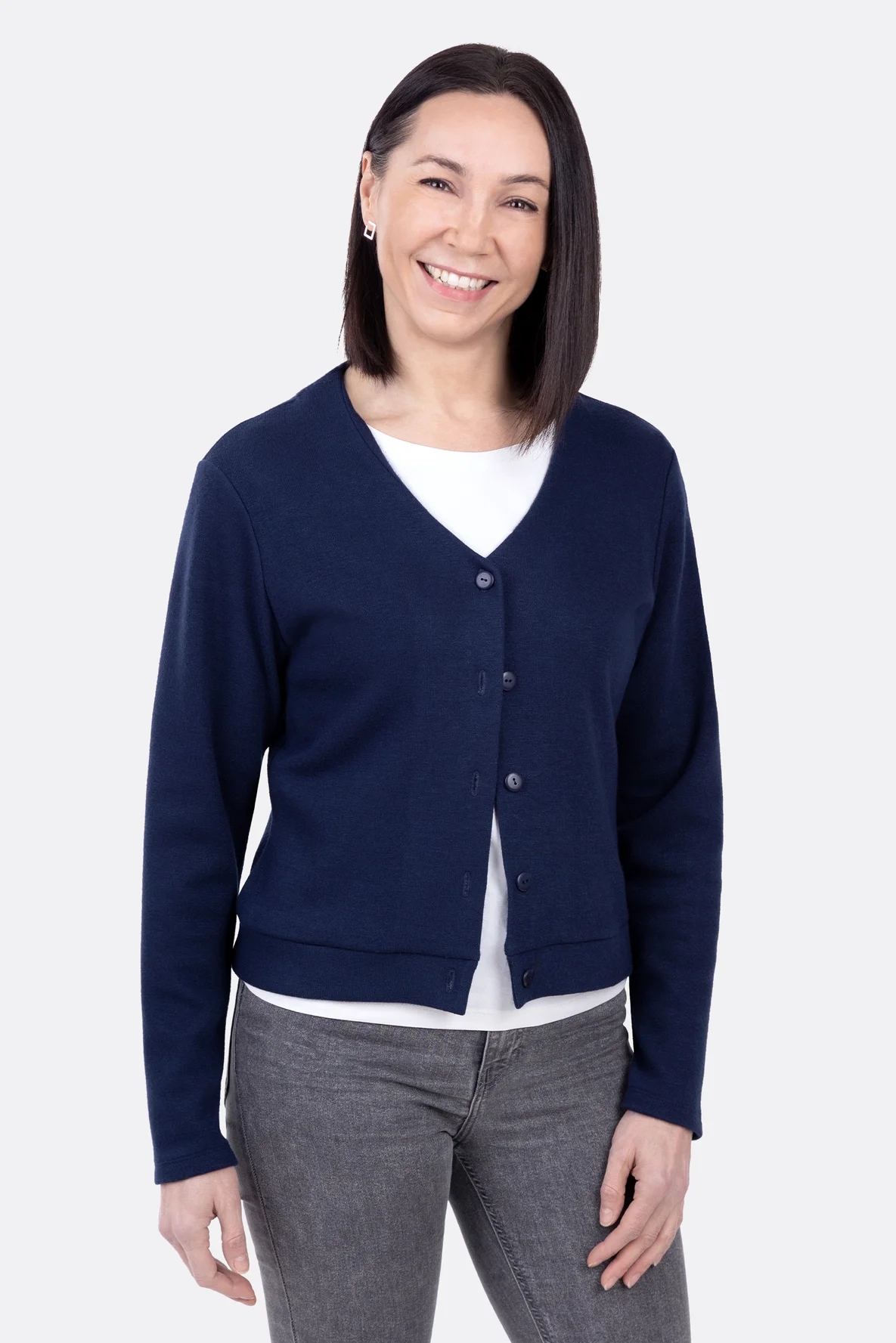 Schnittmuster für Cardigan aus Strickstoff DIY nähen