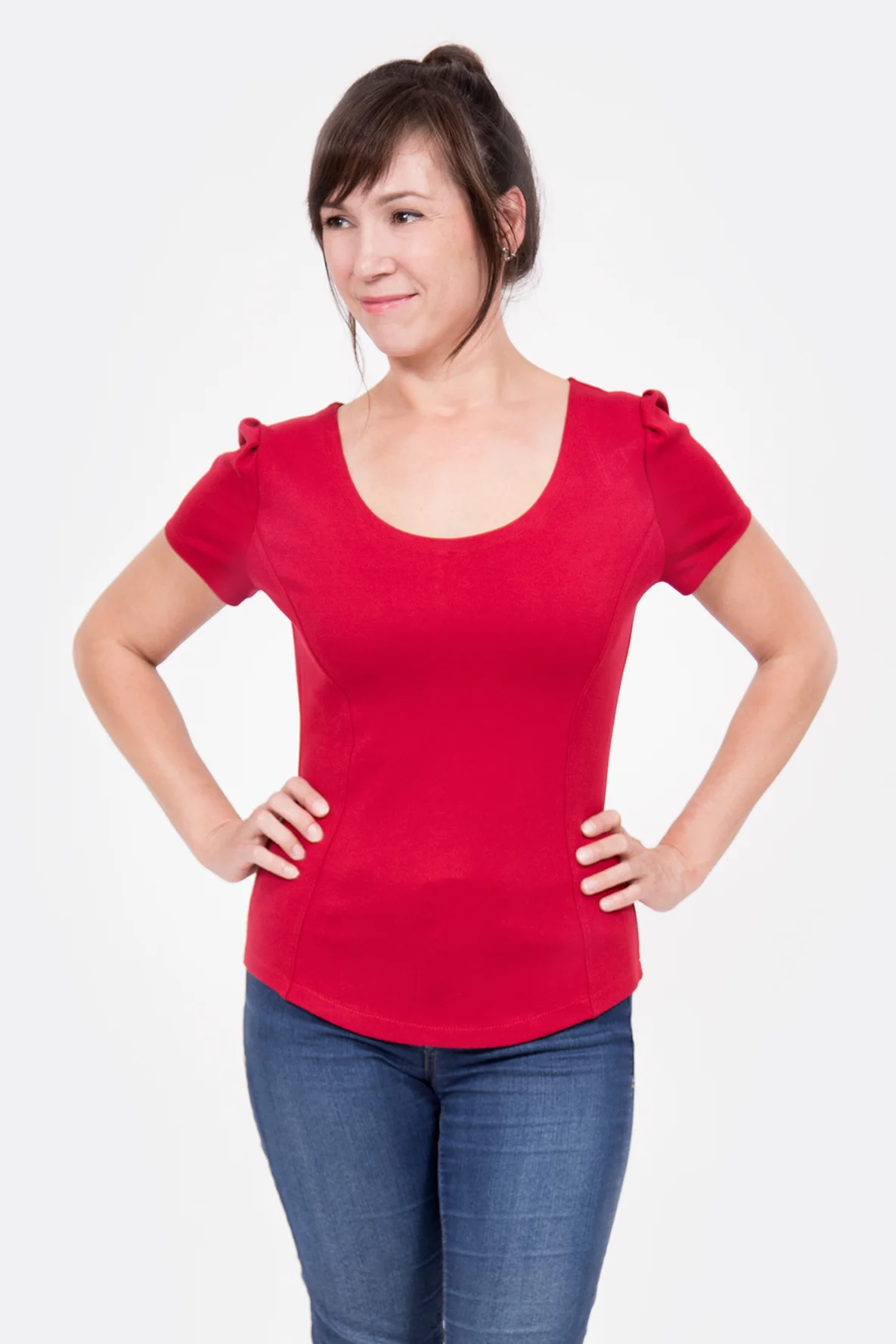 Schnittmuster Shirt Elegant rot nähen