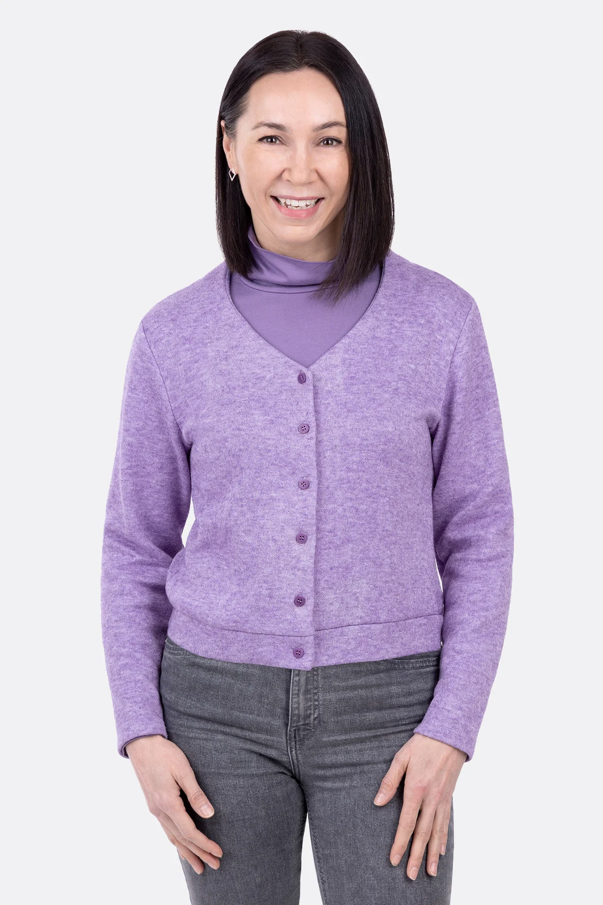 Schnittmuster Strickjacke Basic V-Ausschnitt Video nähen