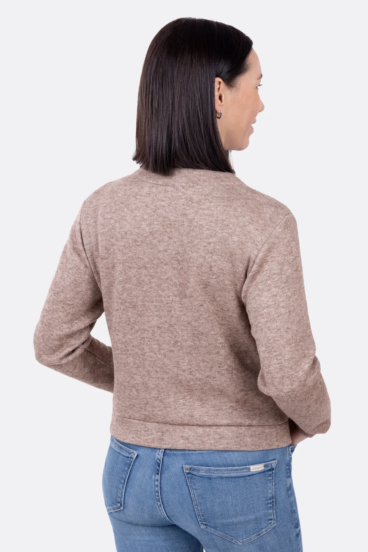 Schnittmuster Strickjacke einfach nähen Rückenansicht