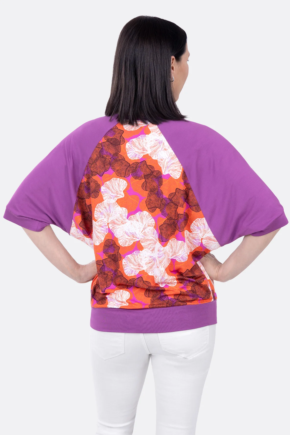 Schnittmuster Fledermausshirt Teilungsnaht selber nähen