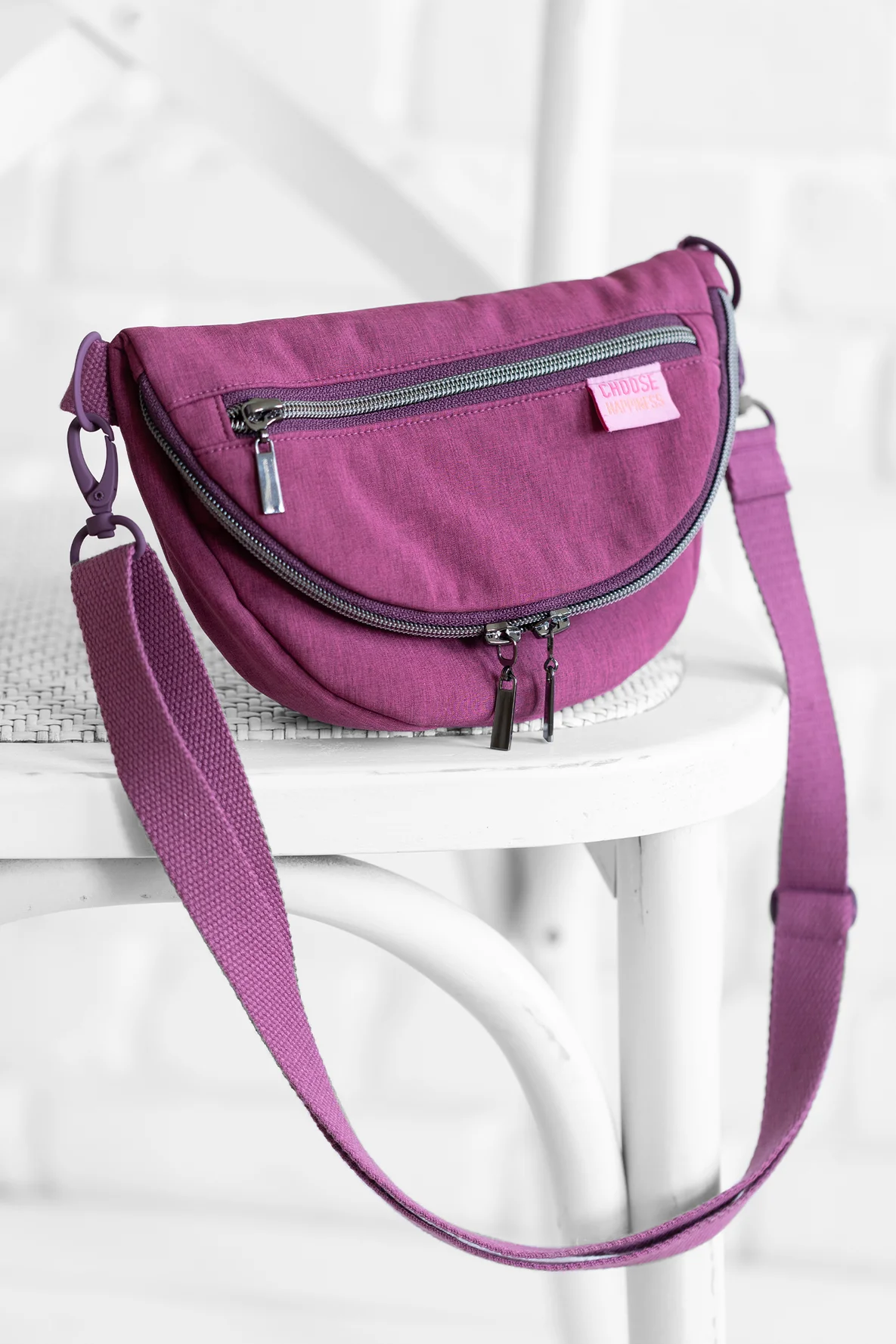 Schnittmuster Hipbag Tasche halbrund Zipper Softshell nähen