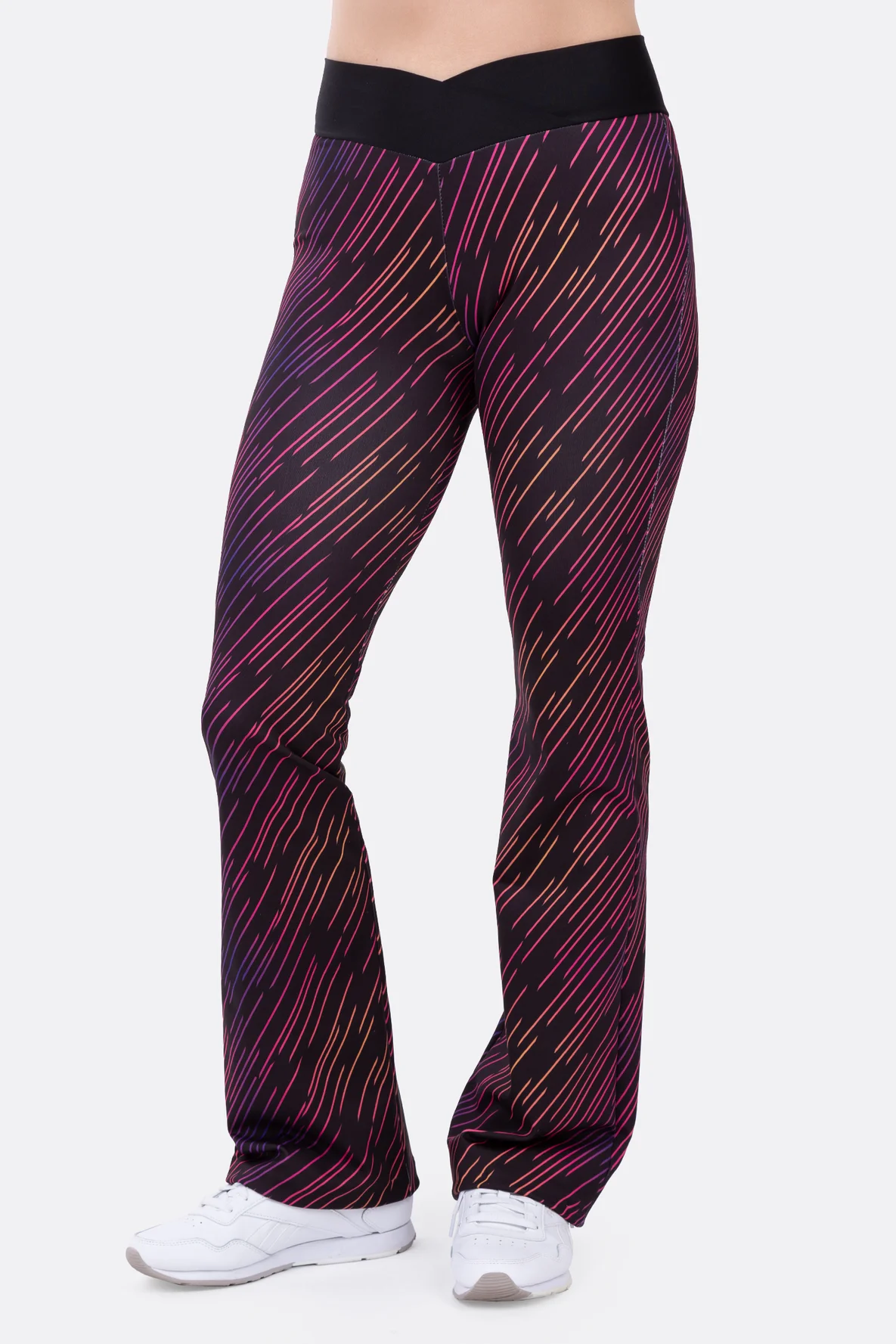 Schnittmuster Leggings Flared mit Wickelbund nähen