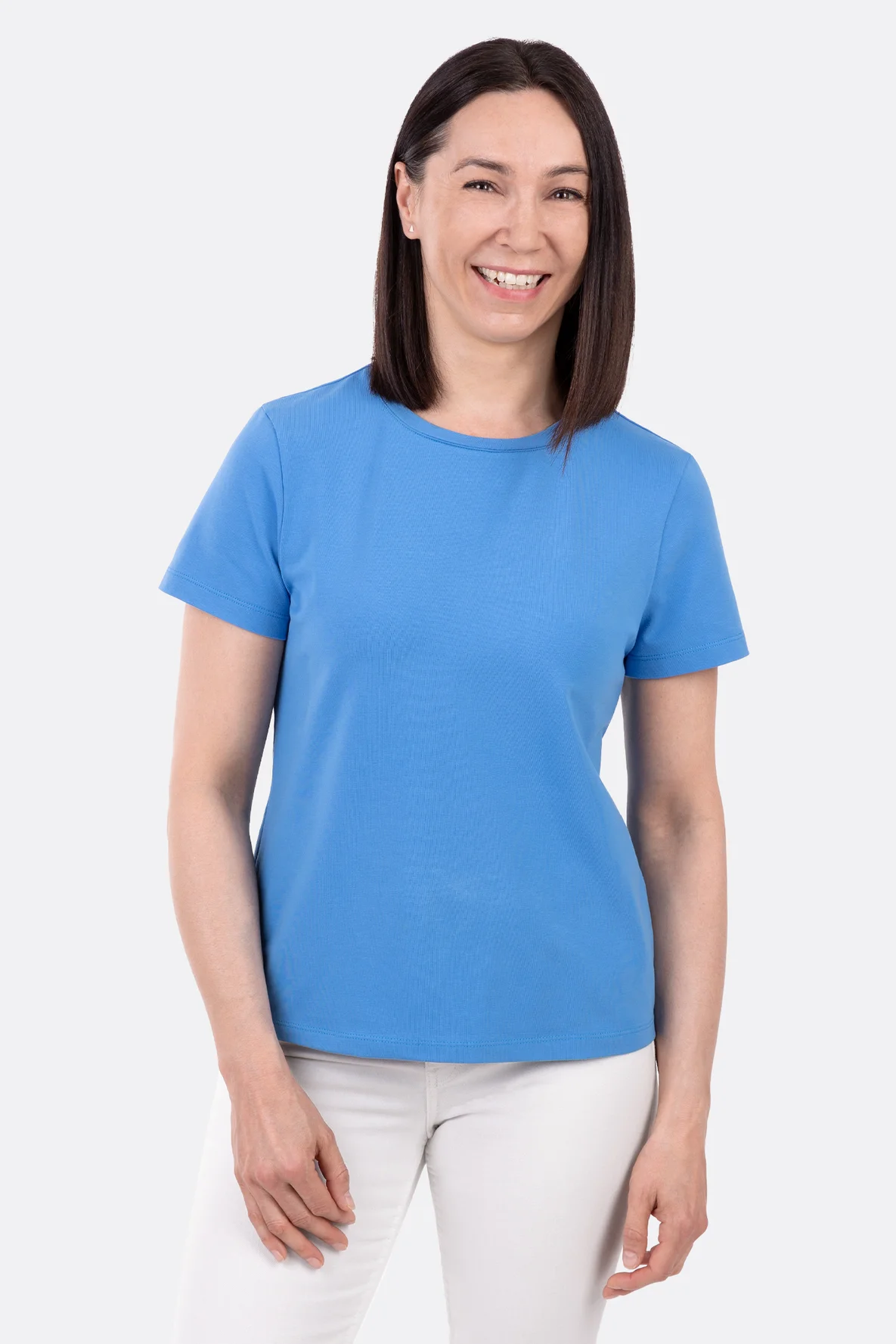 Schnittmuster Damen Shirt Rundhals Kurzarm Jersey