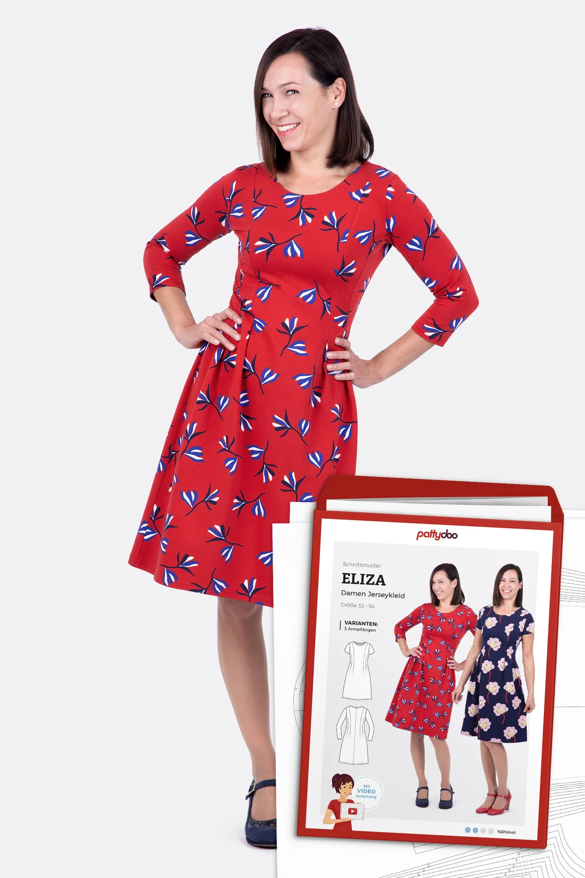 Papierschnittmuster Eliza Jerseykleid selber nähen