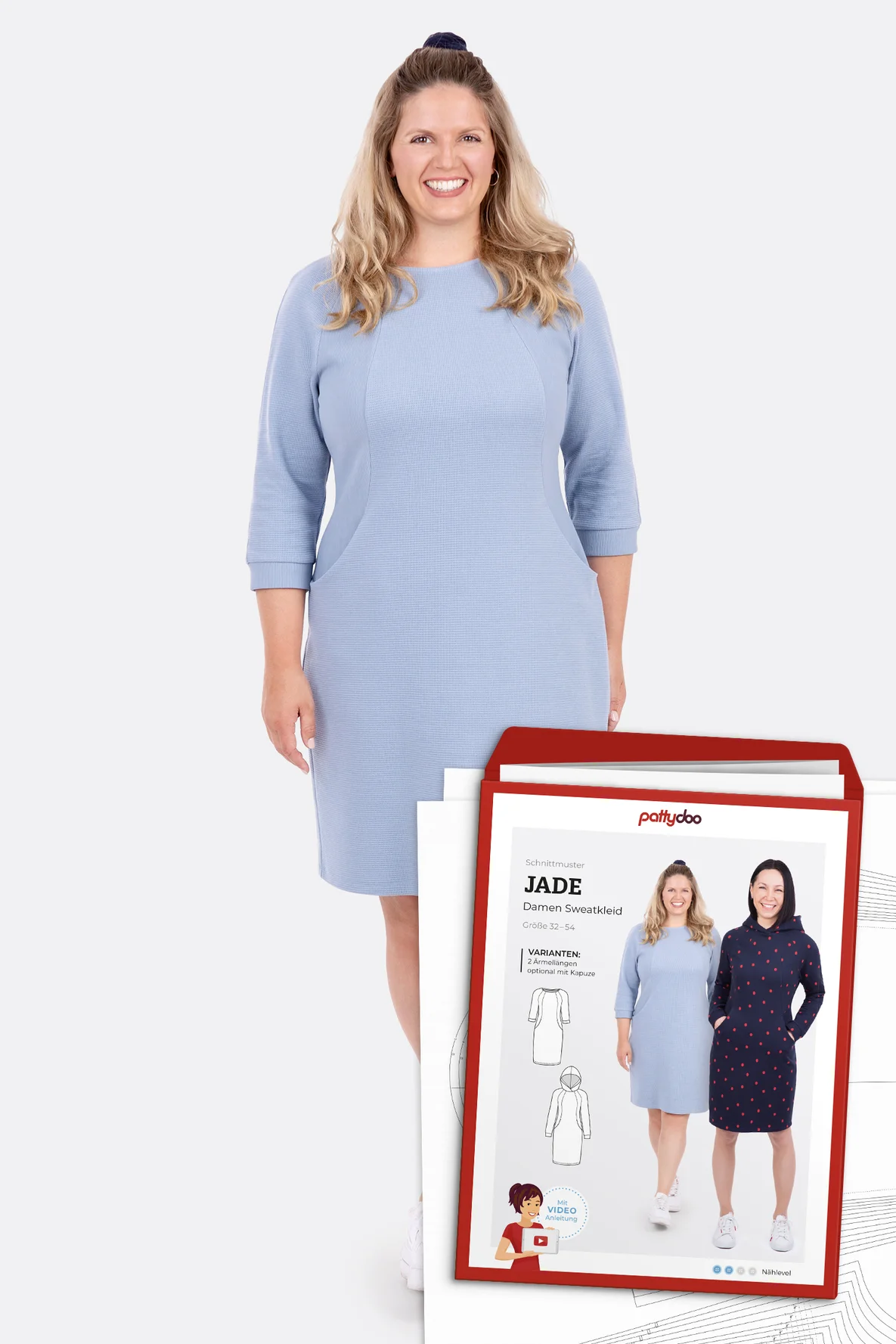 Papierschnittmuster Jade Sweatkleid selber nähen