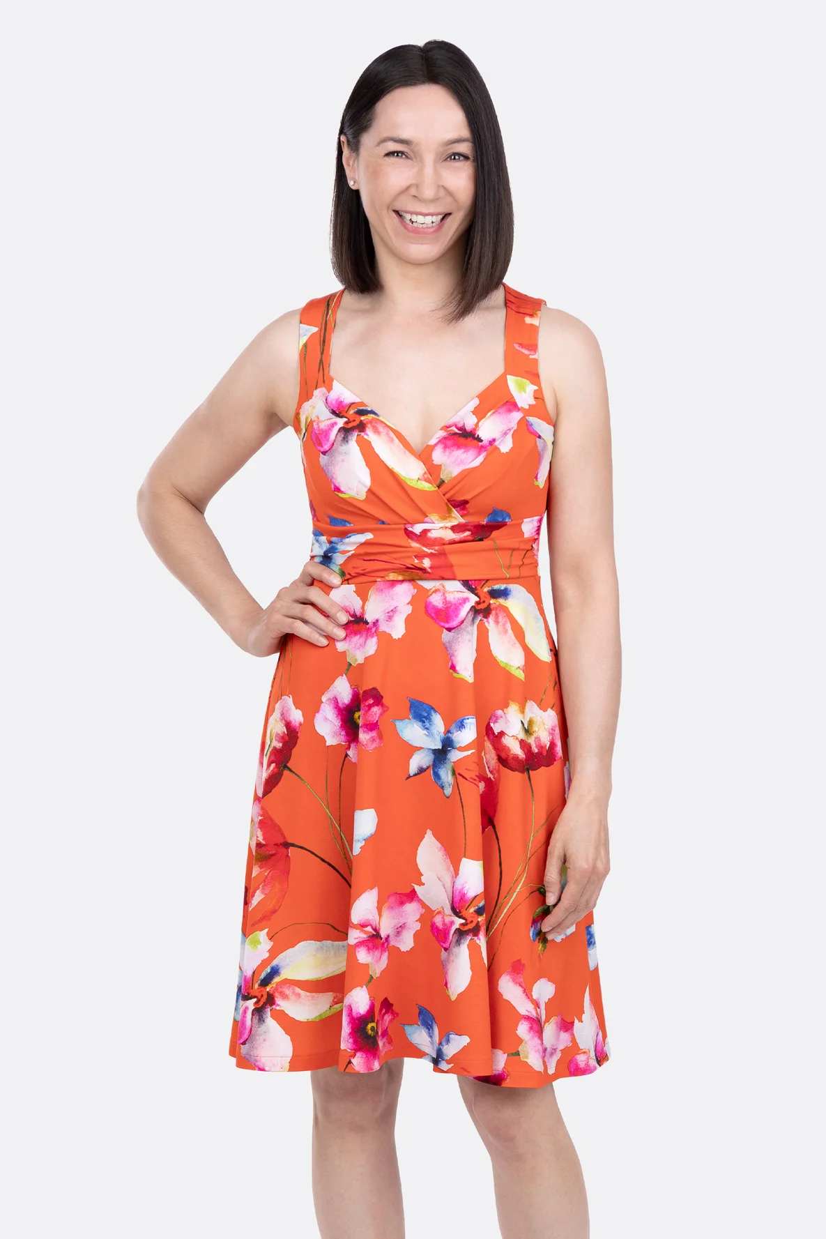 Schnittmuster Damenkleid Herzausschnitt ärmellos selber nähen