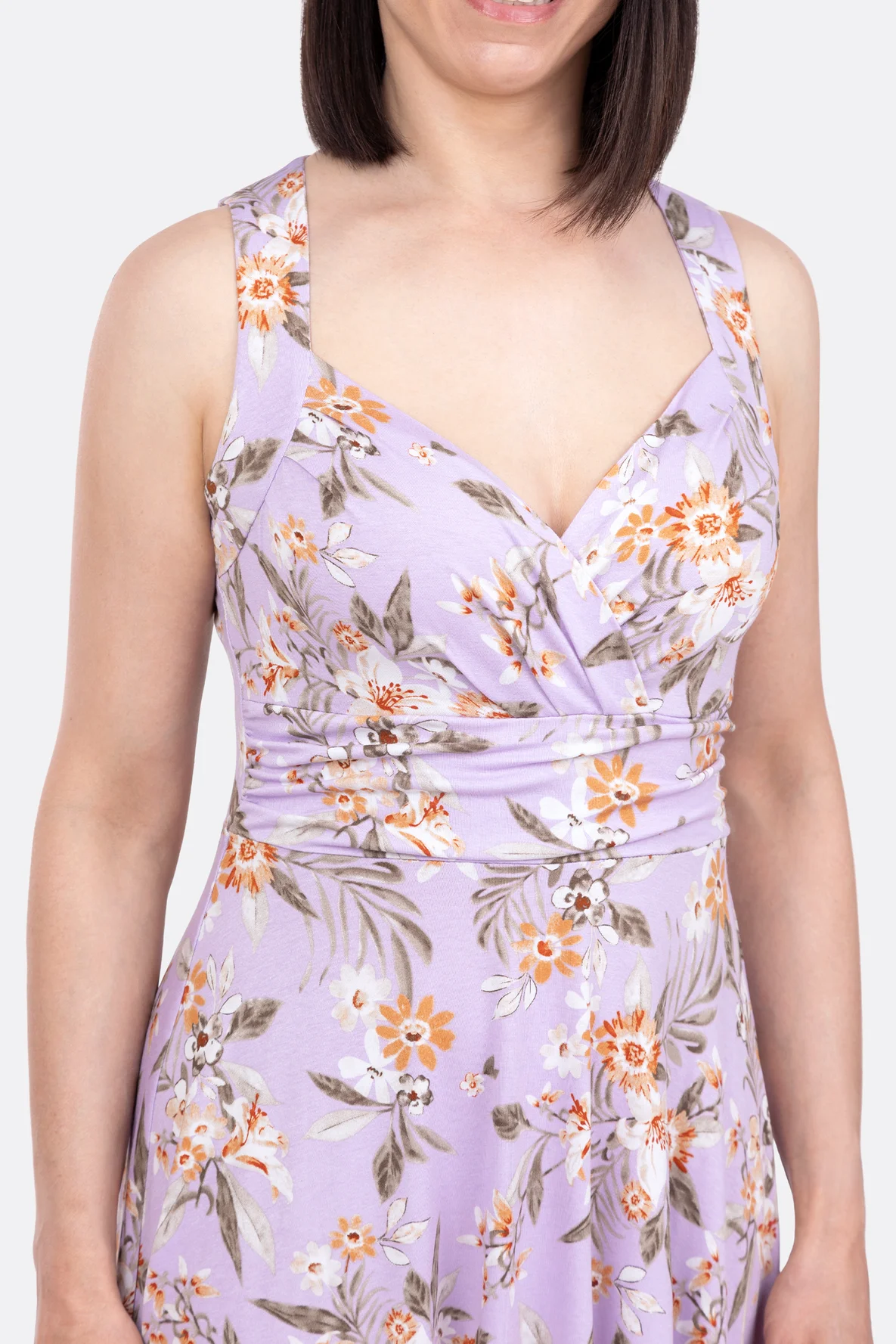 Schnittmuster Sommerkleid Herzausschnitt Wickeloptik nähen