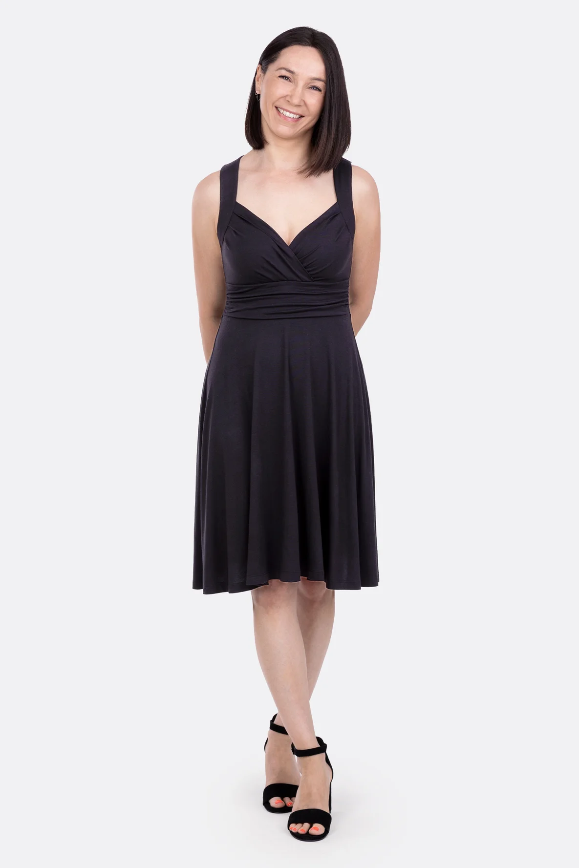 Sommerkleid Schnittmuster Jersey Herzausschnitt selber nähen