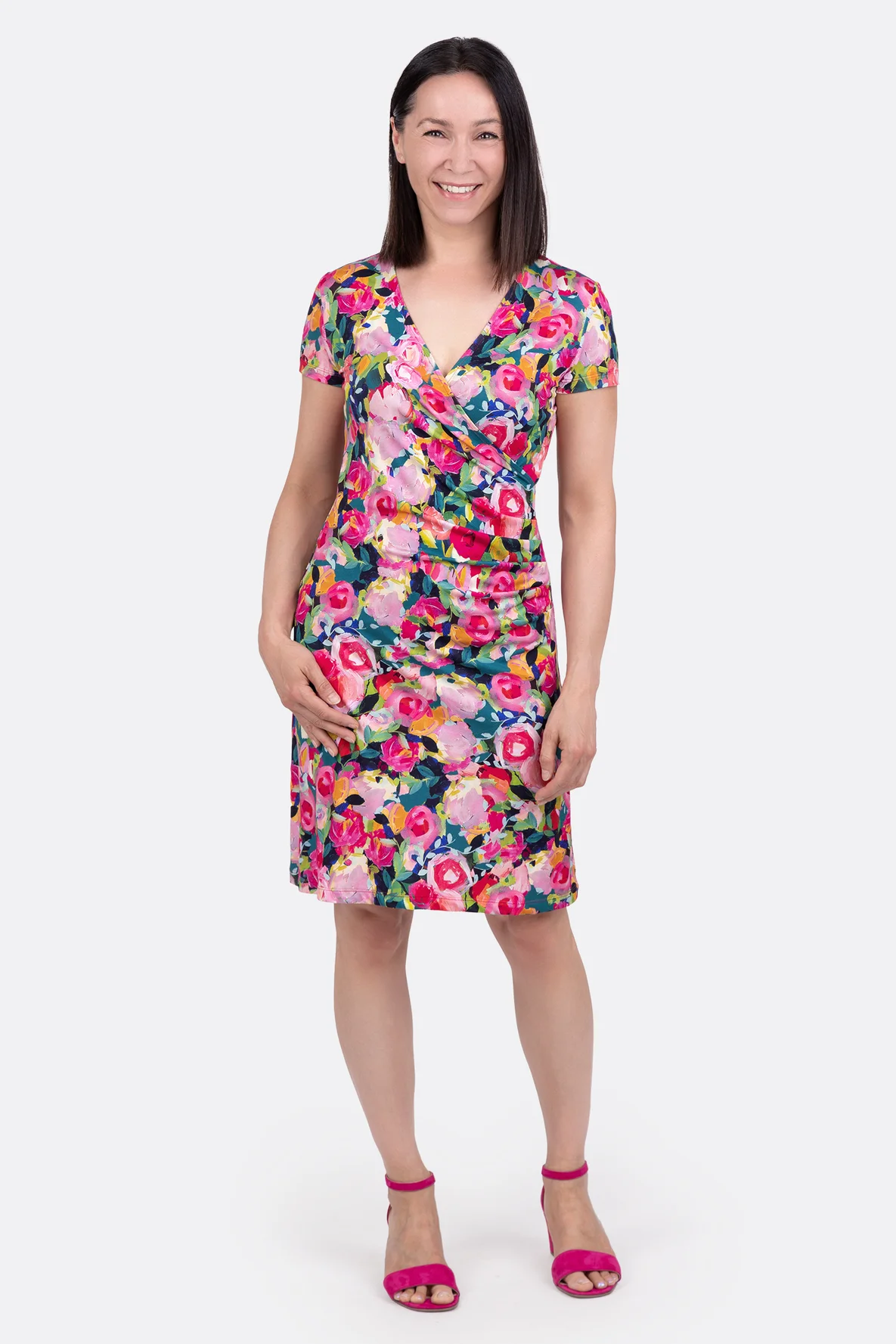 Sommerliches Wickelkleid aus Viskosejersey