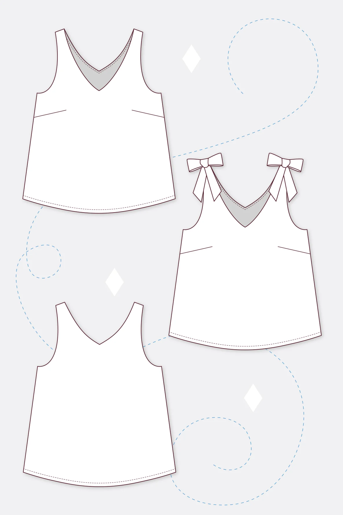 Schnittmuster Damentop aus Webware nähen