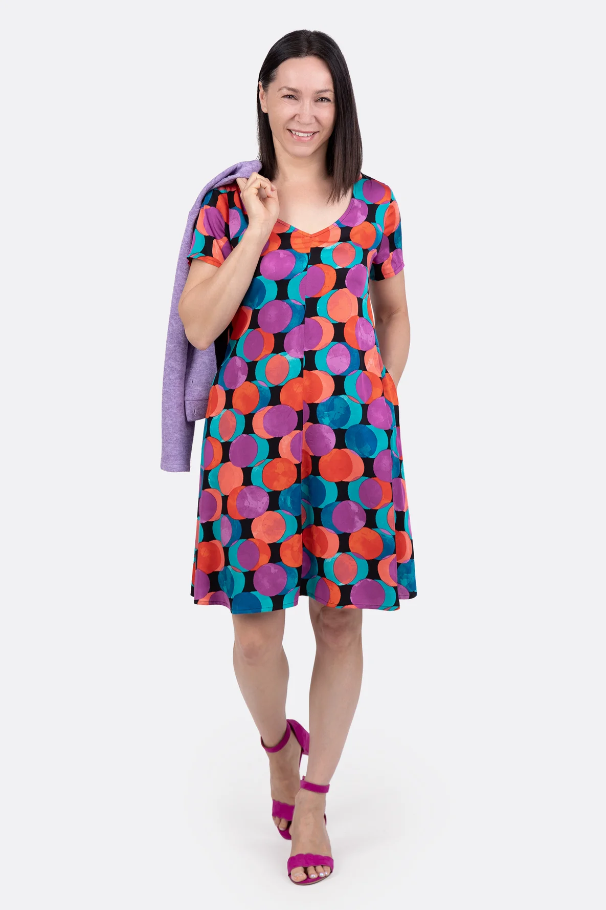 Schnittmuster Sommerkleid aus Viskosestoff A-Linie nähen