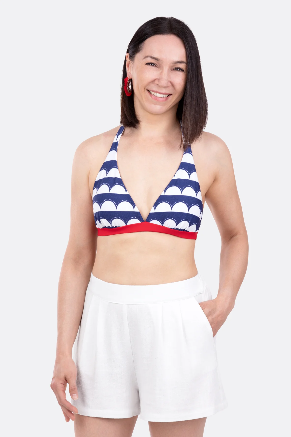 Strandoutfit Shorts Bikini Nähanleitung