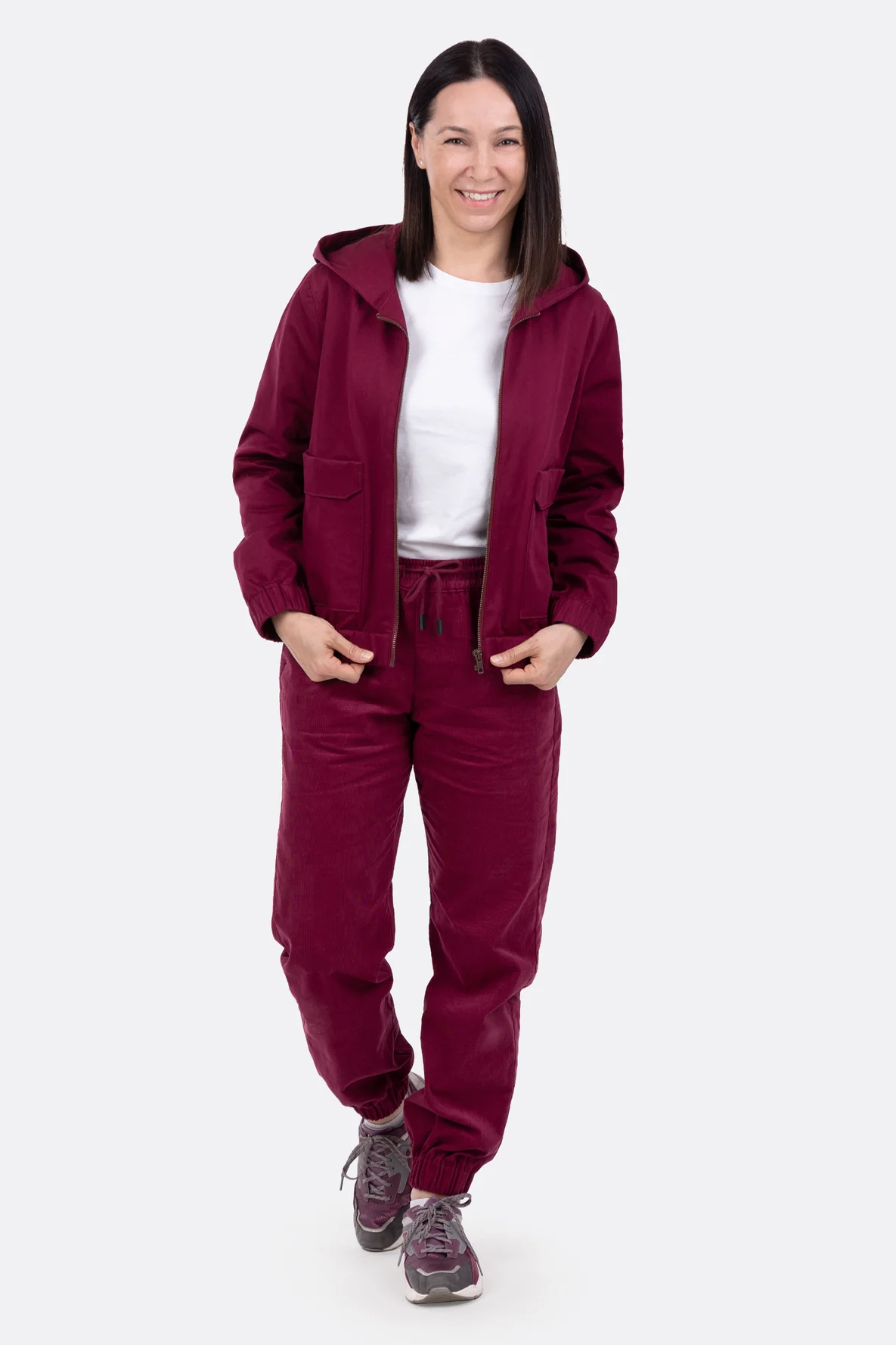 Schnittmuster herbstliches Outfit Anorak und Hose selber nähen