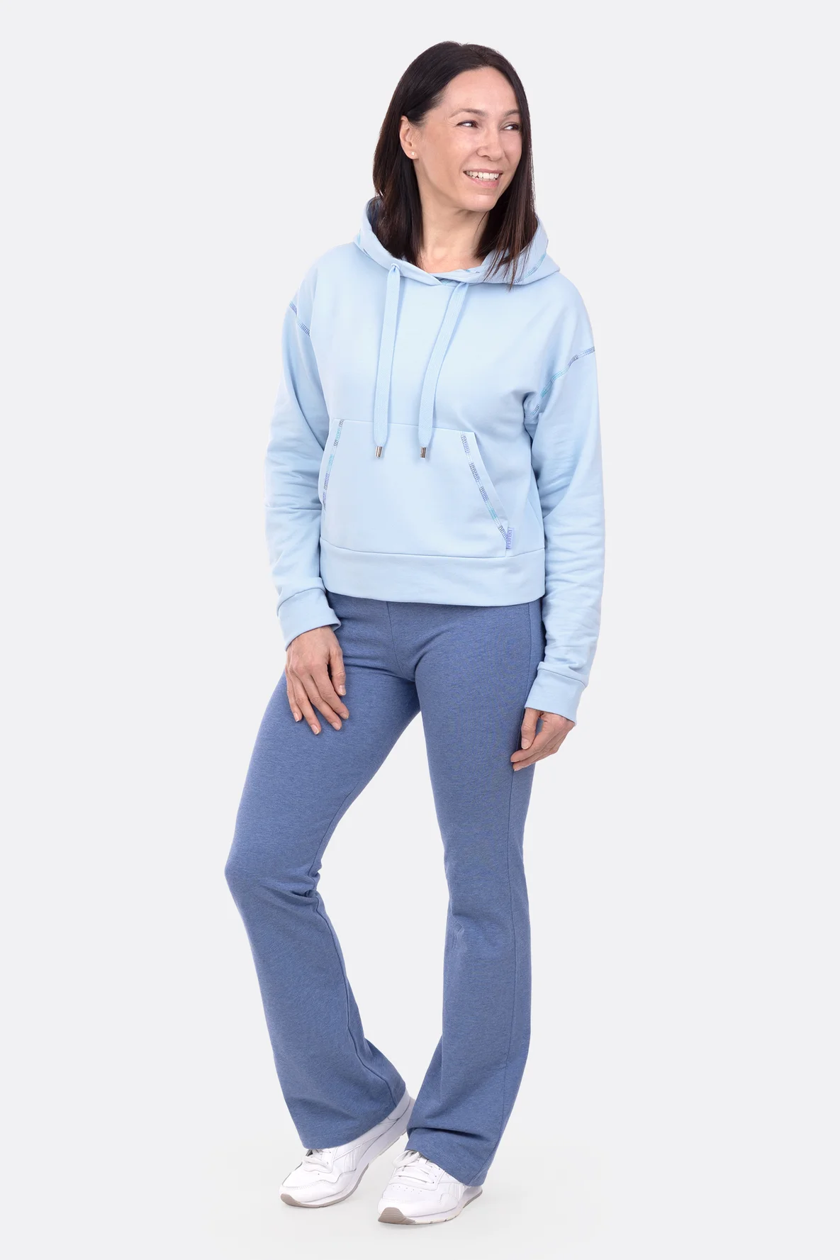 Schnittmuster Sweatshirt Kapuze Cropped Leggings selber nähen