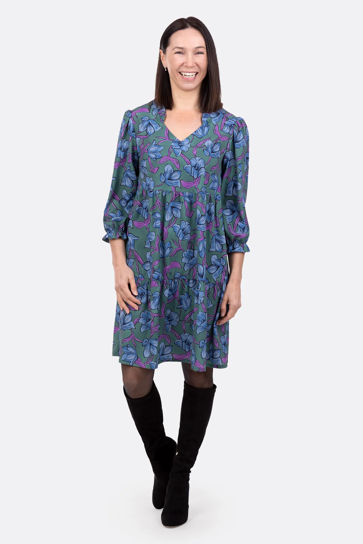 Schnittmuster Damenkleid Webware Kragen Add-On gratis