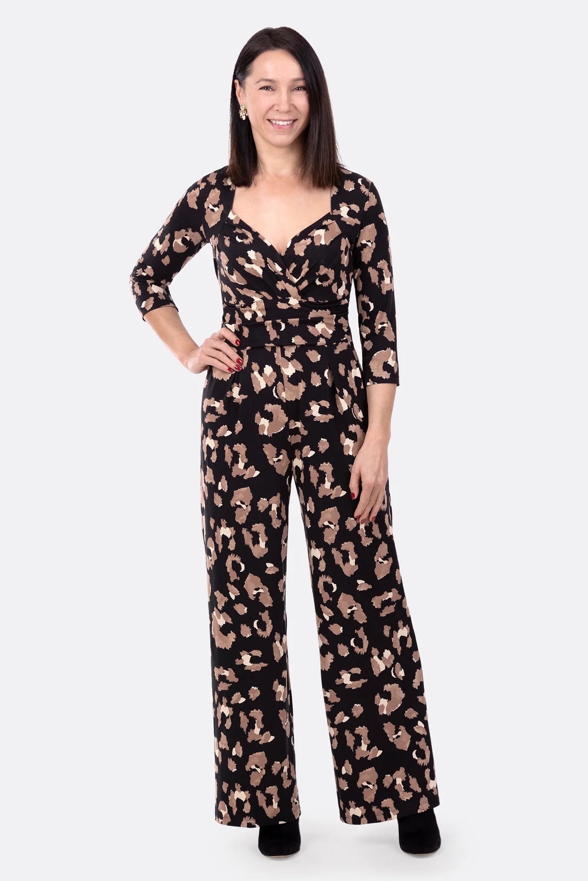 Jumpsuit Schnittmuster Herzausschnit nähen Jersey