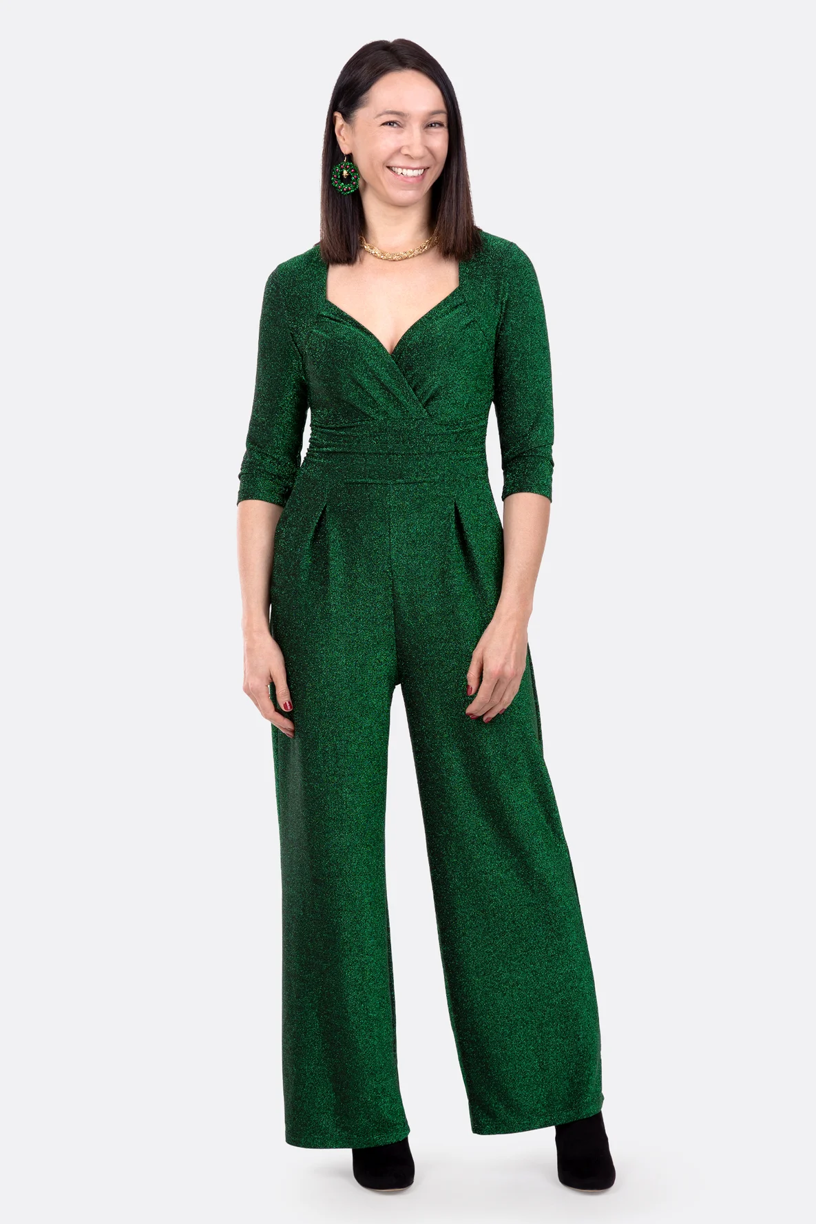 Schnittmuster Jersey Einteiler elegant glitzer Stoff nähen