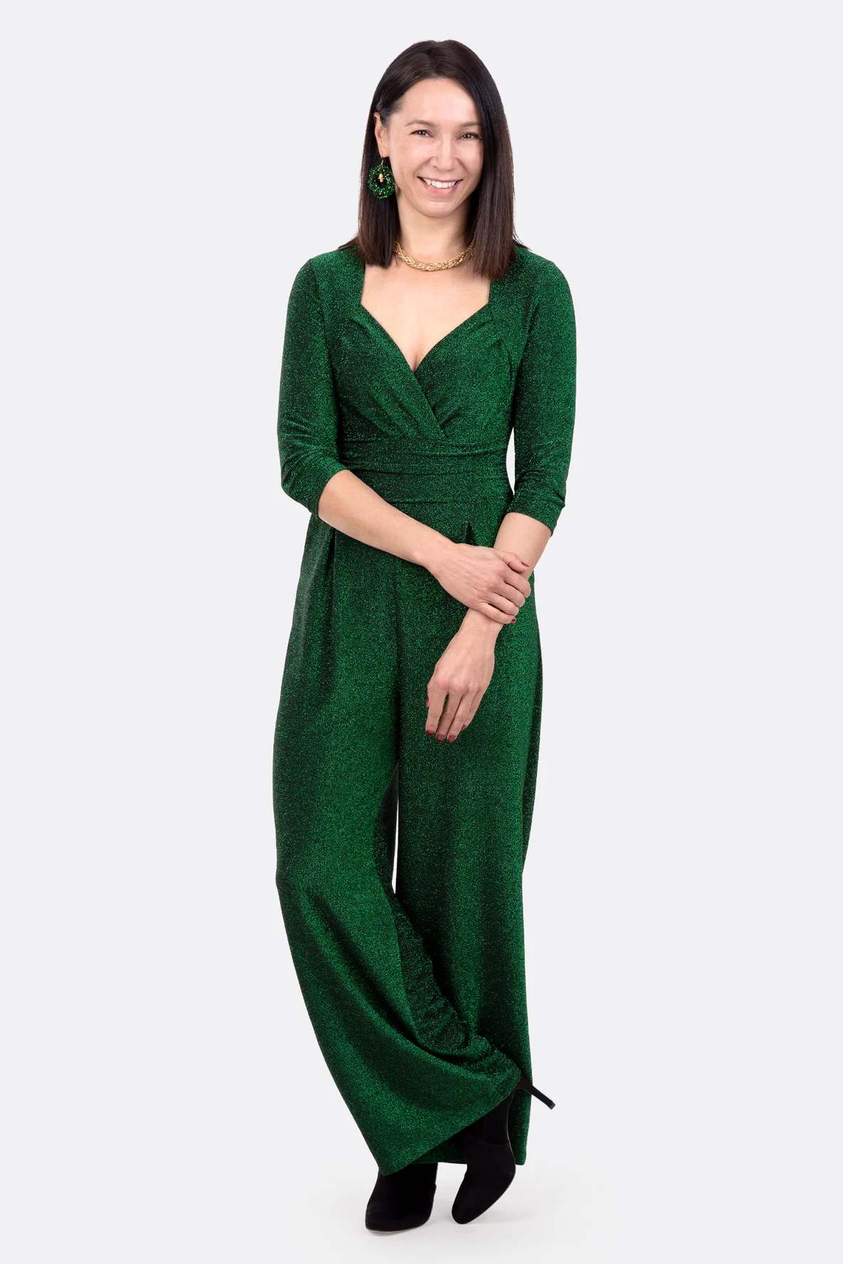 Schnittmuster Jumpsuit Weihnachtsoutfit DIY Anleitung