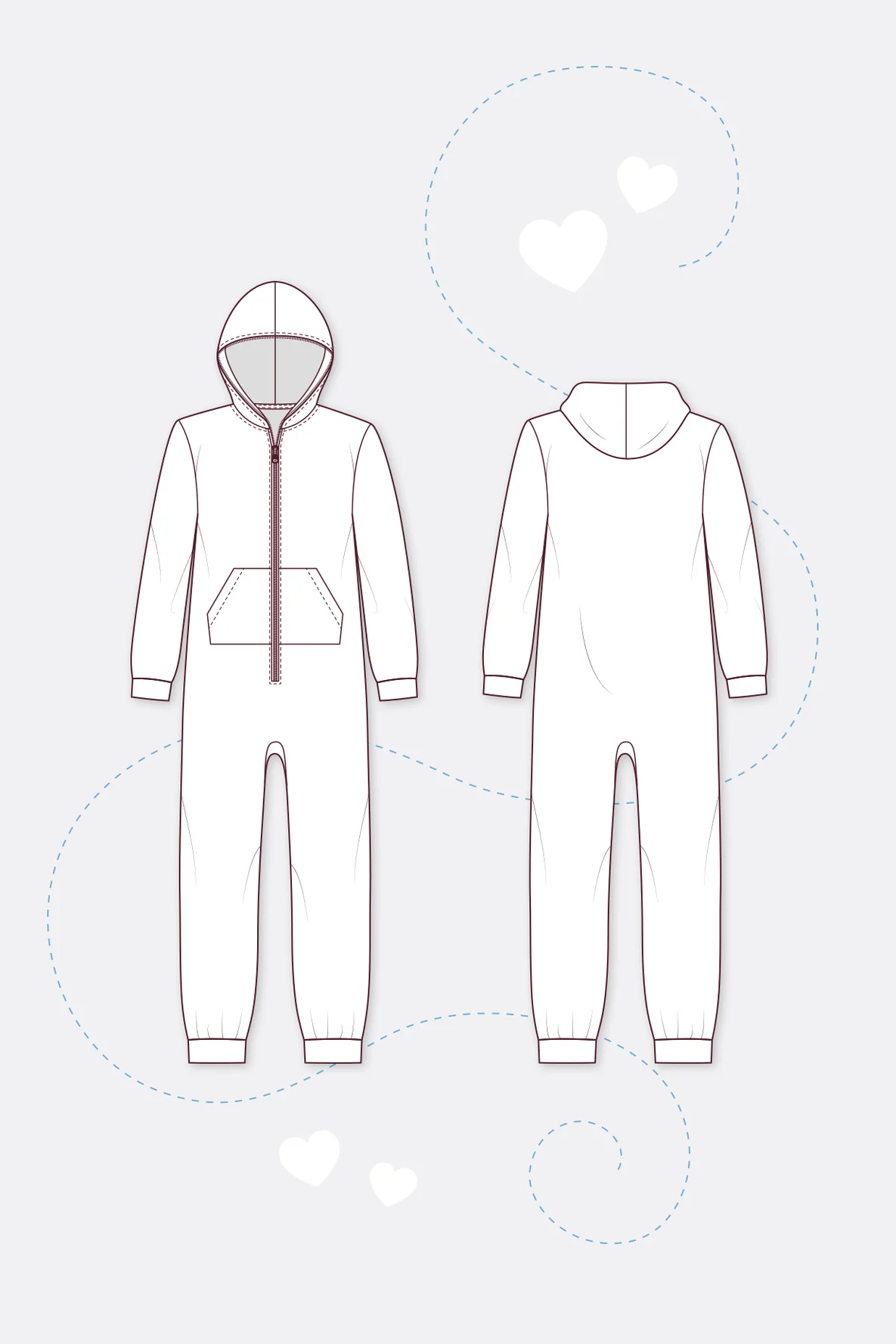 Schnittmuster Kinder Onesie zum Selbernähen