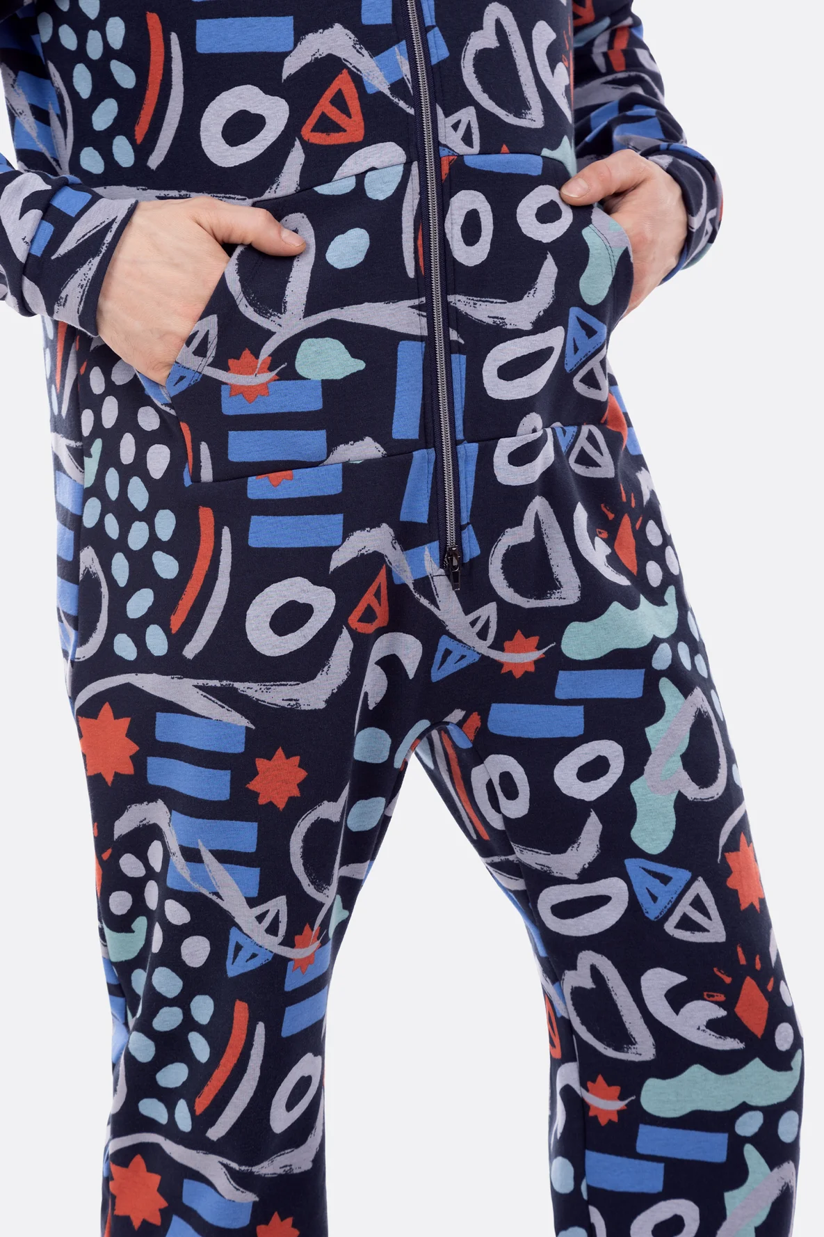 Onesie mit Kängurutasche und Reißverschluss selber nähen