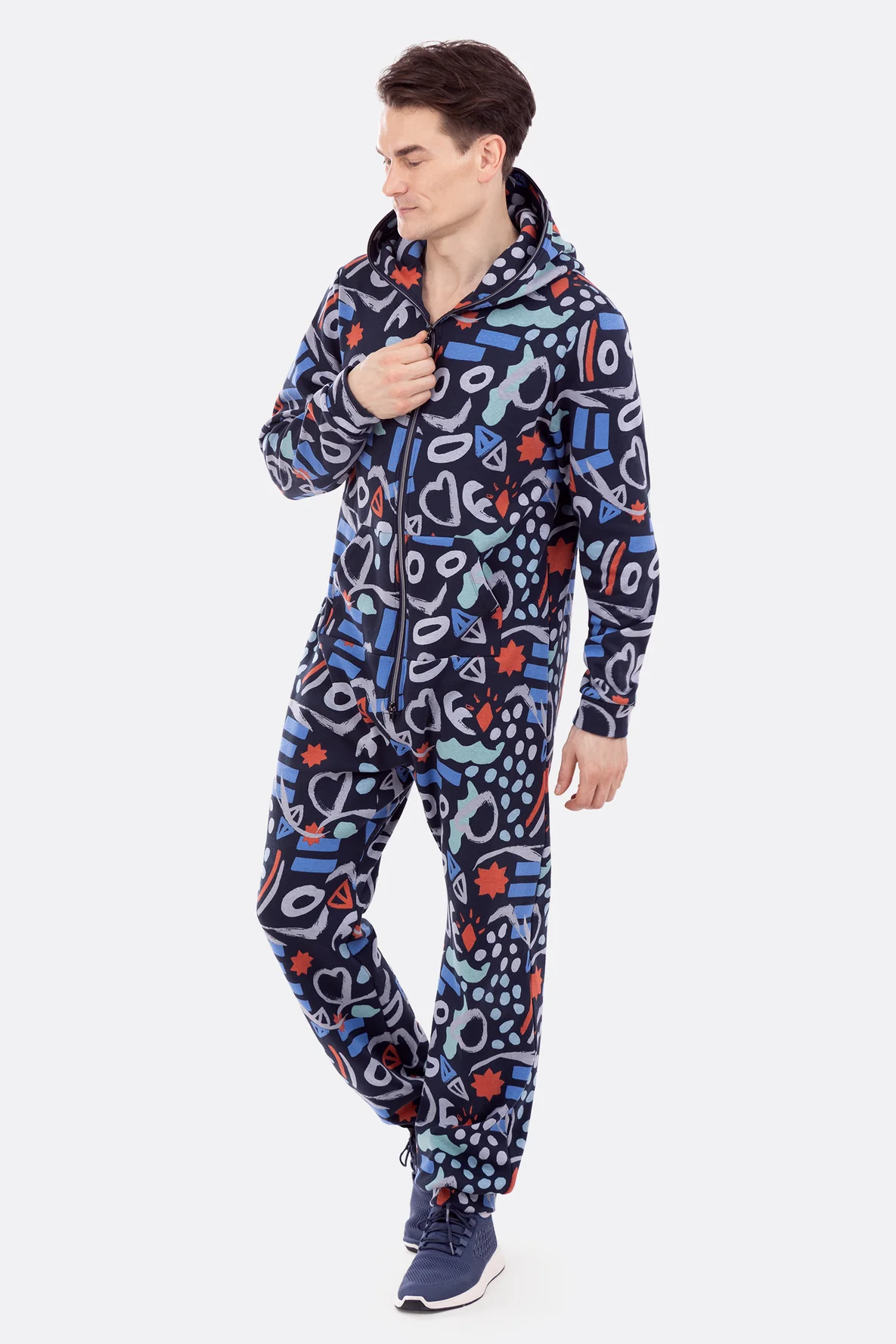 Unisex Onesie Schnittmuster Reißverschluss nähen Anleitung 