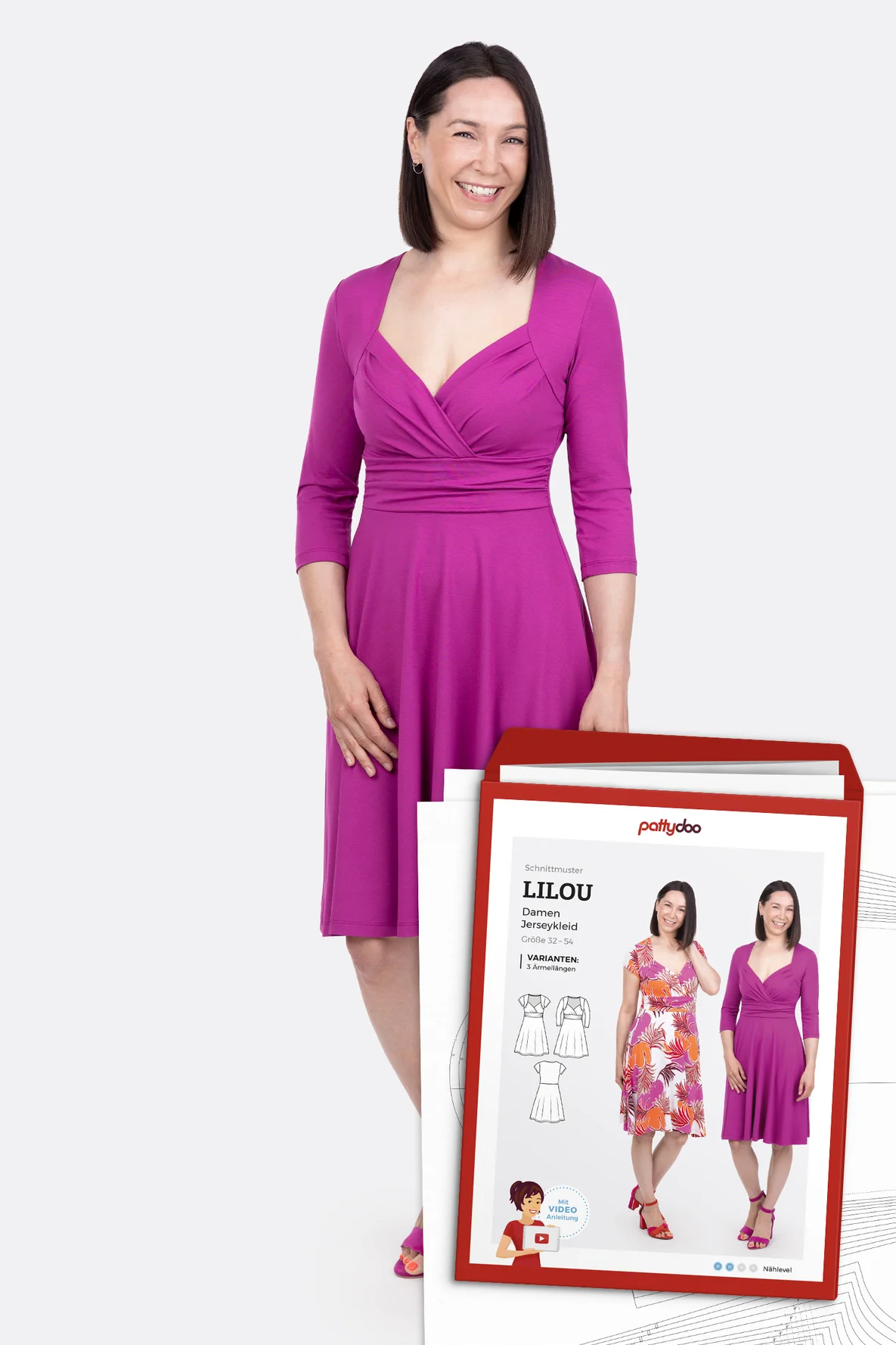 Papierschnittmuster Jerseykleid Lilou