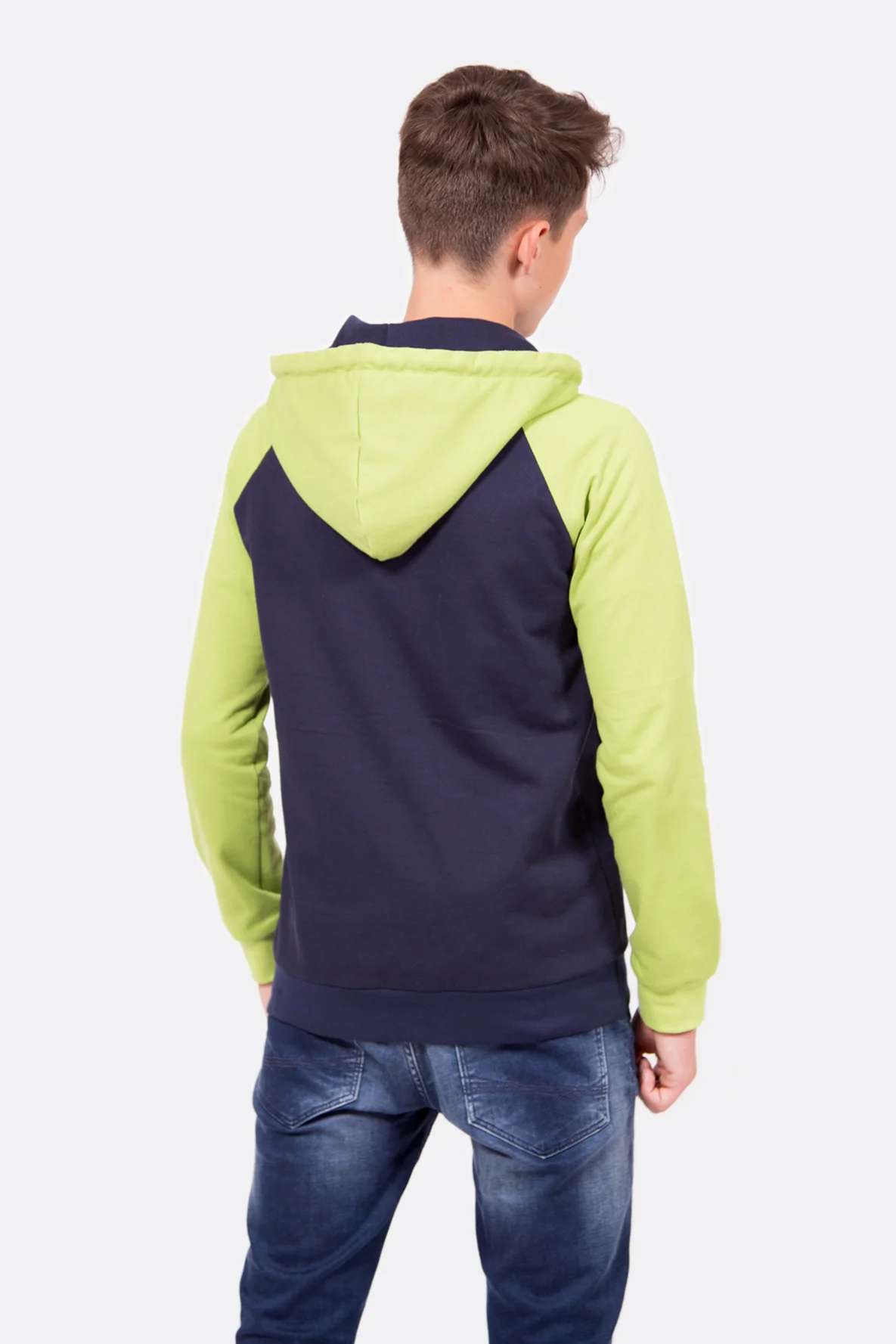 Schnittmuster Teenie Kapuzenjacke zweifarbig nähen