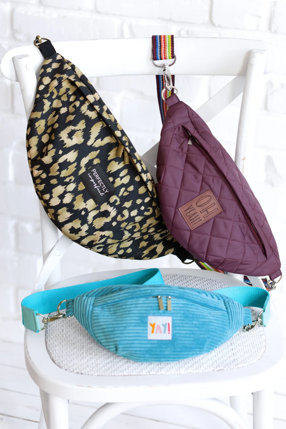 Schnittmuster Bauchtasche Set aus Softshell Cord oder Stepp nähen