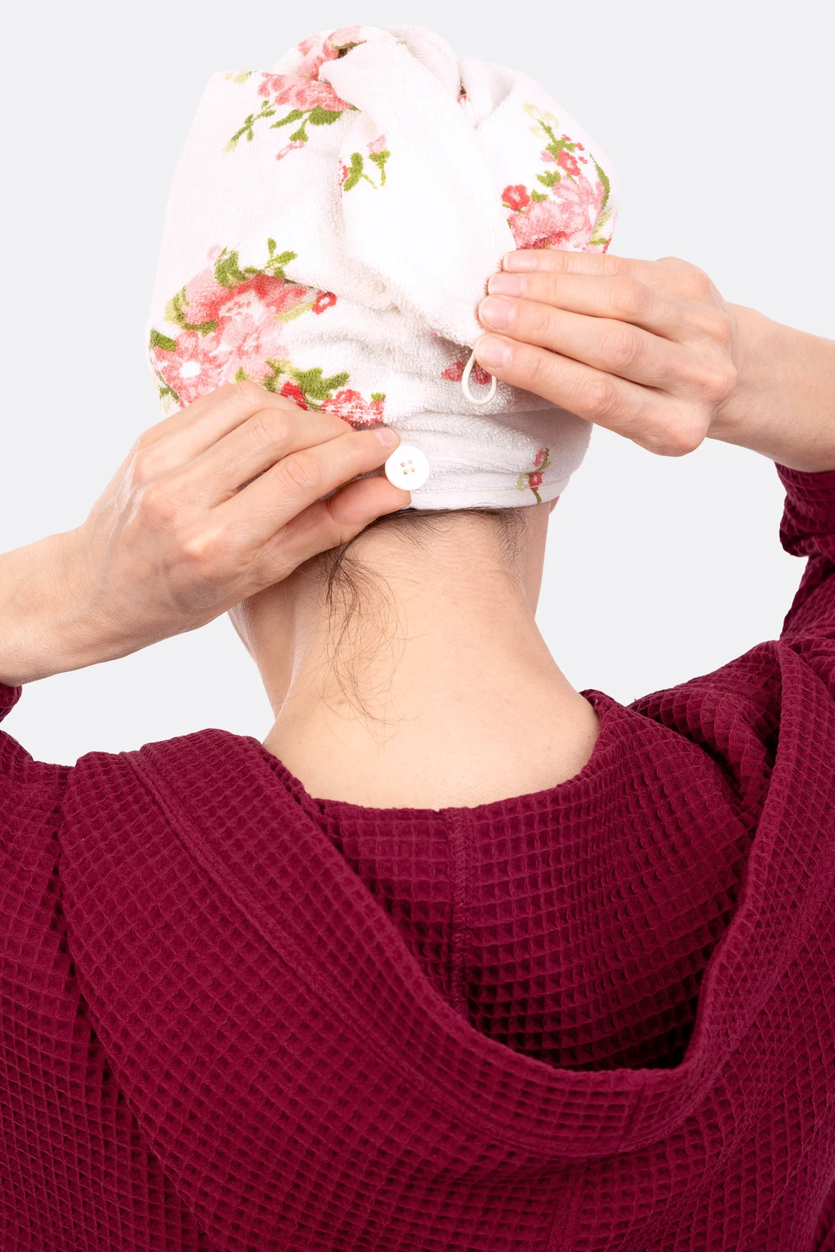 Schnittmuster Handtuch-Turban aus Frottee-Stoff