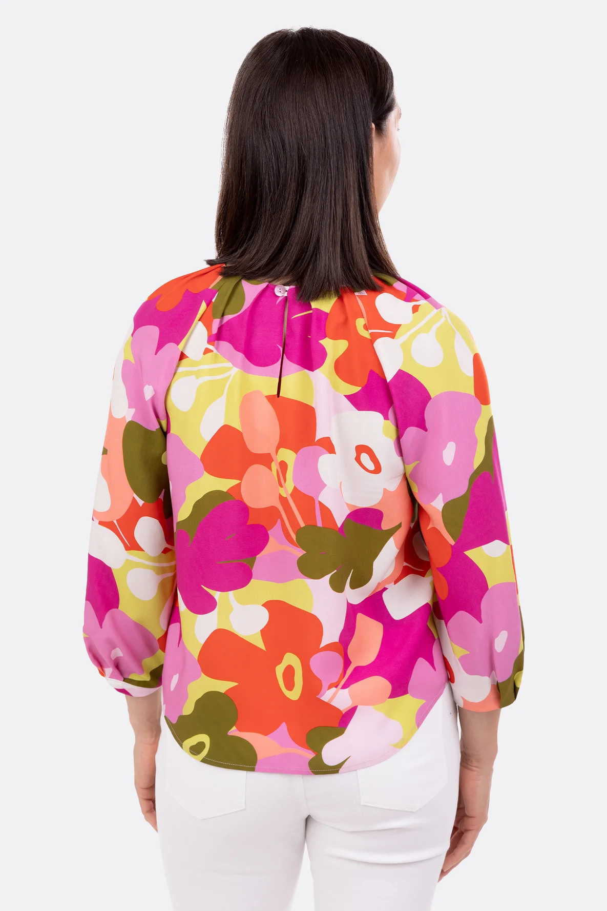 Schnittmuster Damenbluse Rückenteil mit Schlitz nähen