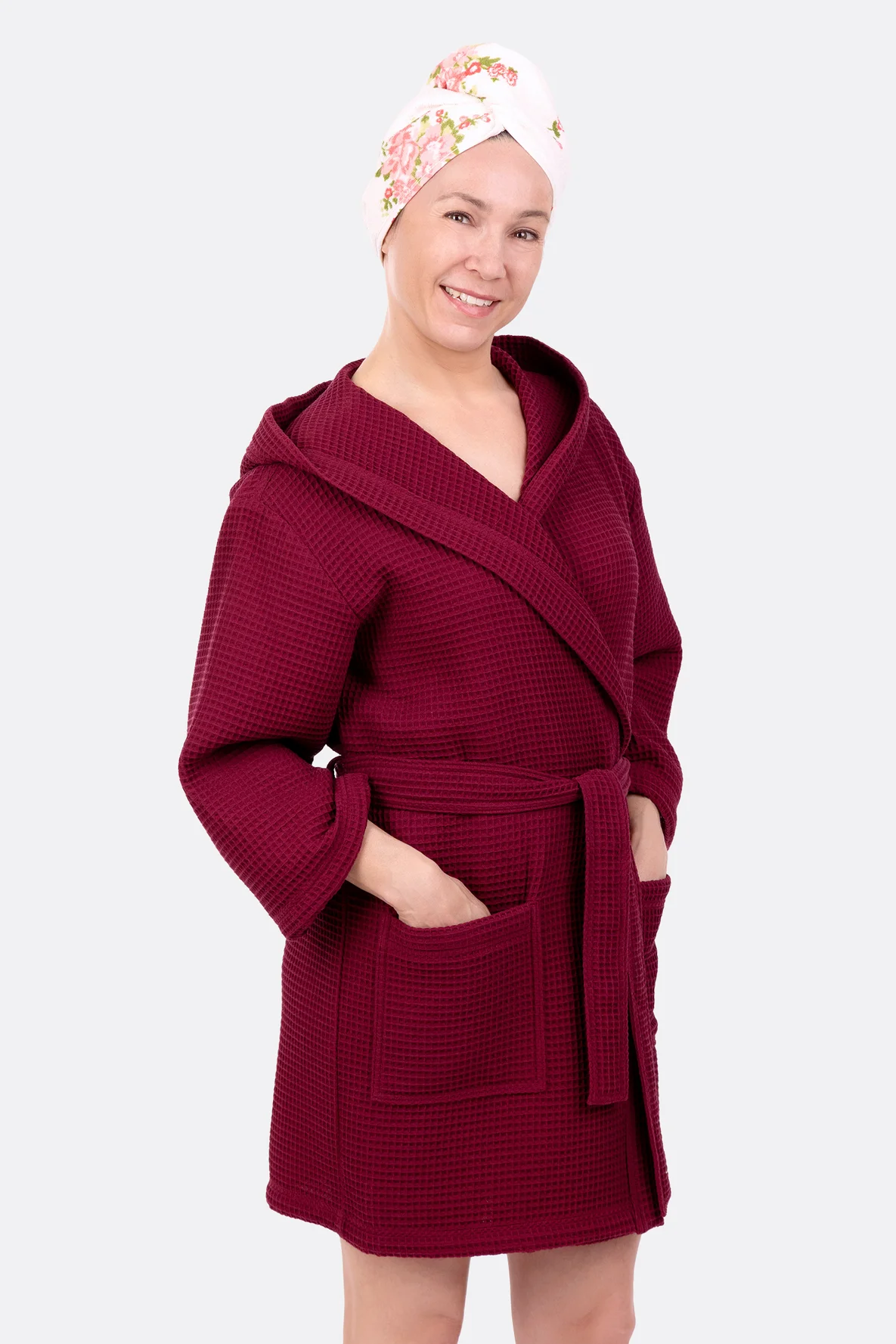 Perfekte Kombi - Bademantel "Gina" und Handtuch-Turban