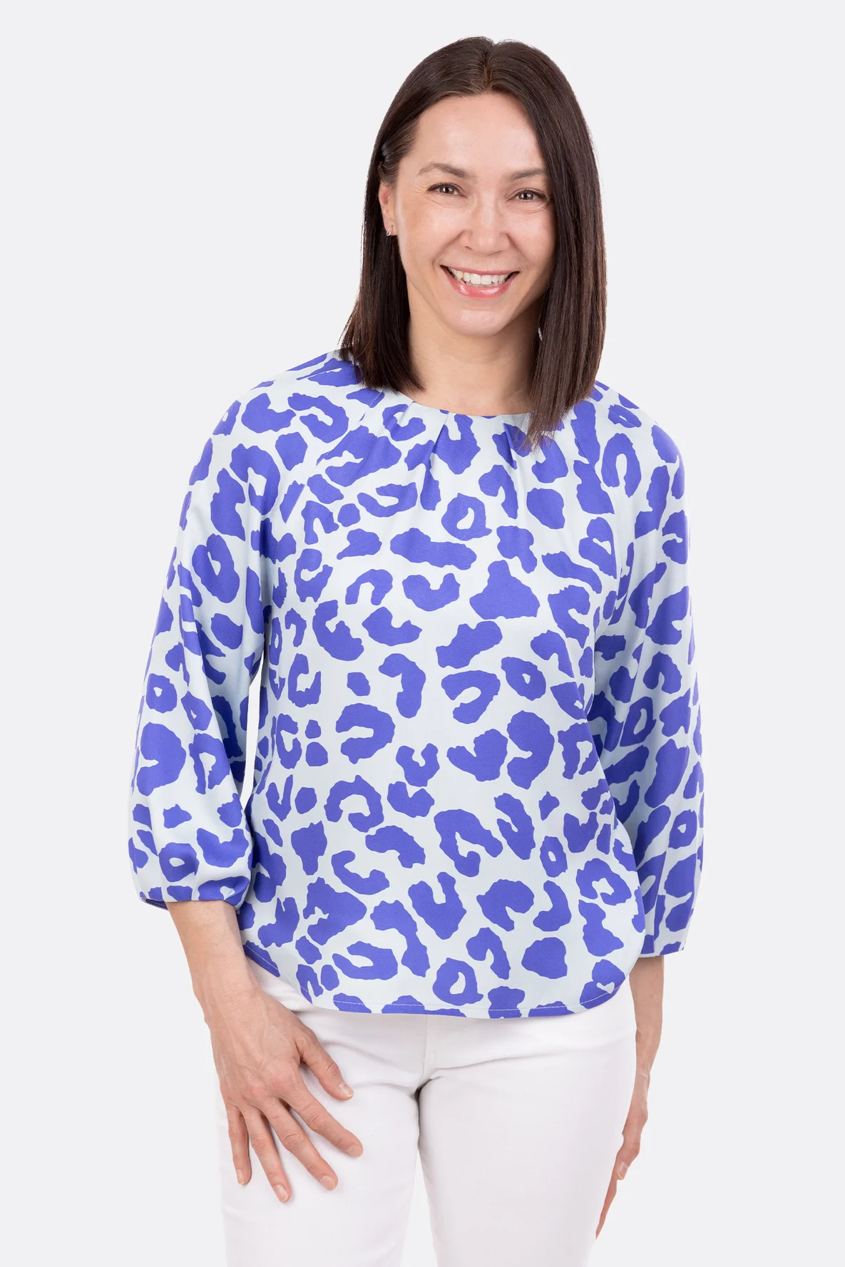 Schnittmuster Raglanbluse Webware Leo-Muster selber nähen