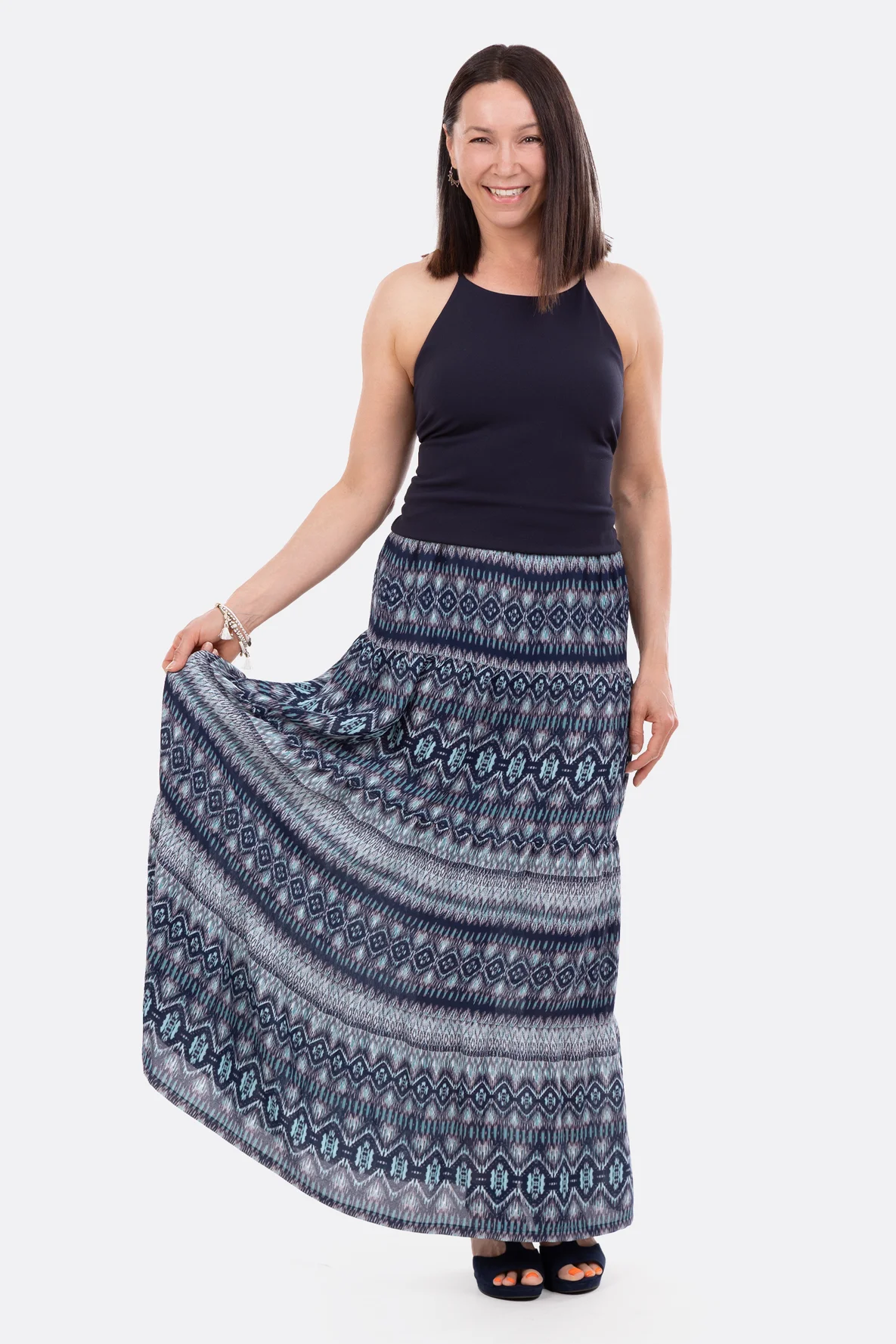 Schnittmuster Damenrock Stufen nähen Anleitung