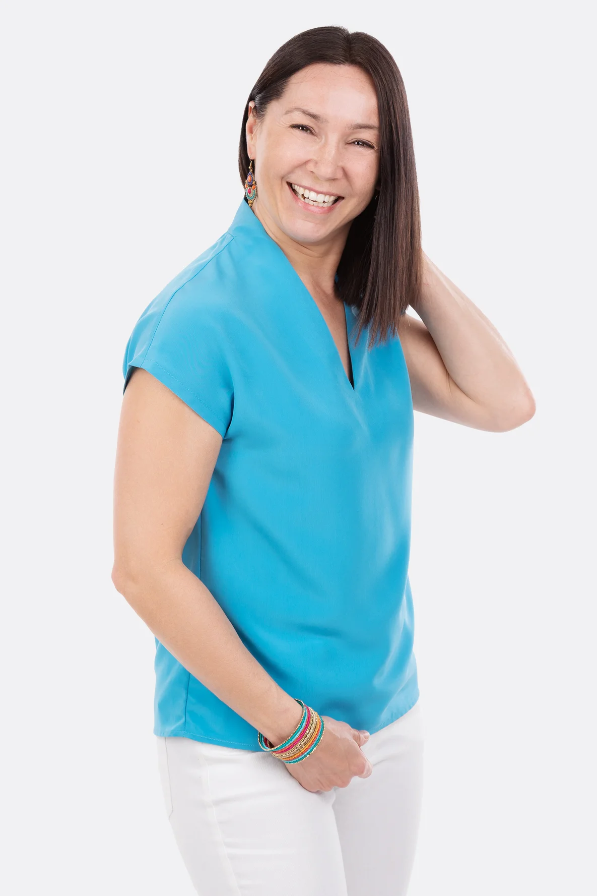 Schnittmuster Damenbluse Shirt Kelchkragen selber nähen