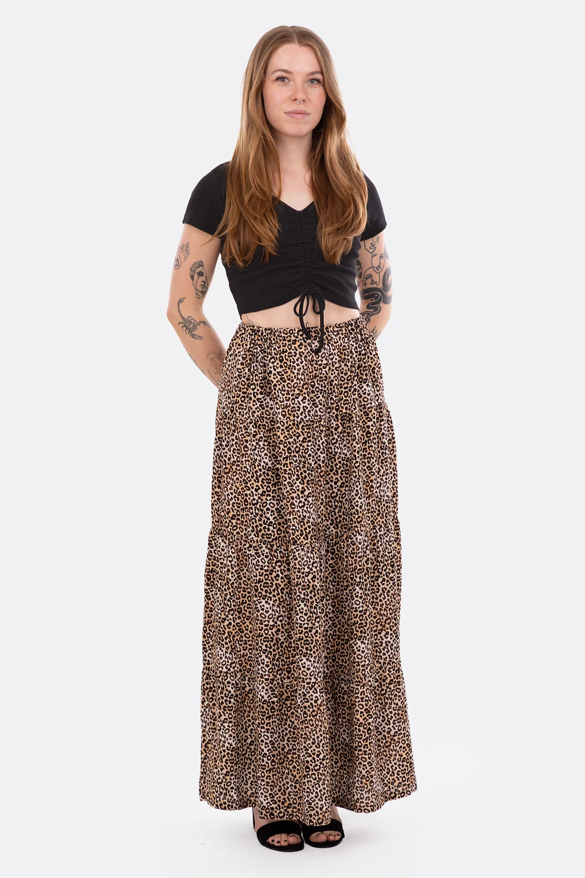 Schnittmuster Maxirock sommerlich Viskose Leo selber nähen