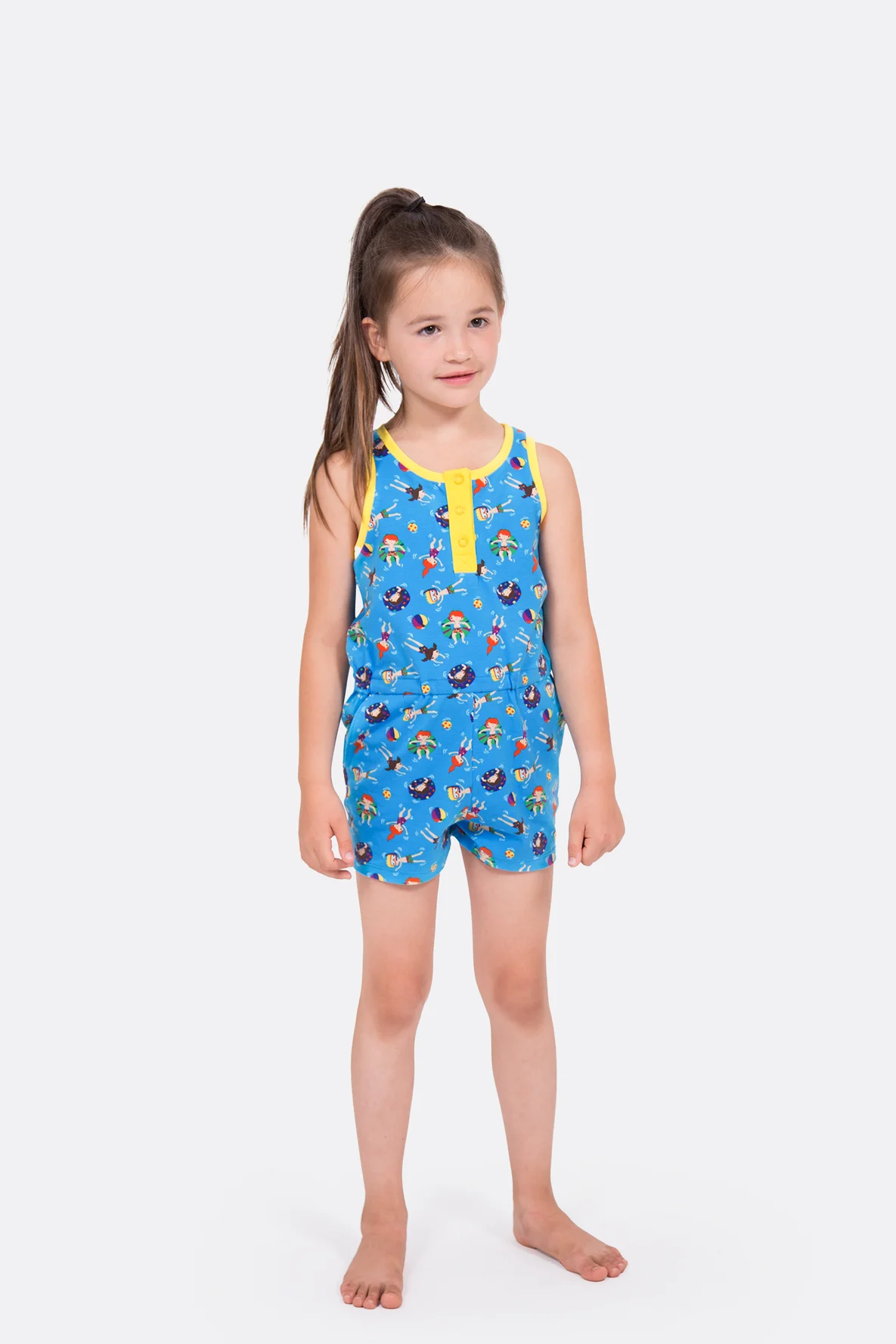 Schnittmuster Kinder Jumpsuit Träger Knopfleiste Nähanleitung