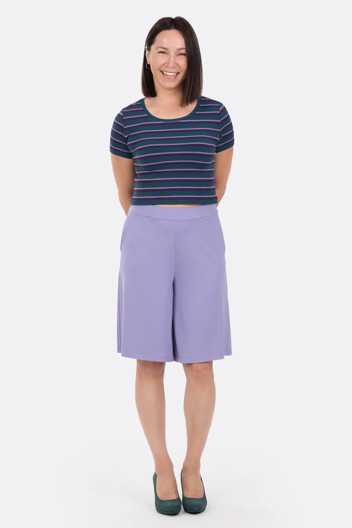 Schnittmuster Bermuda Hose Jersey Anleitung