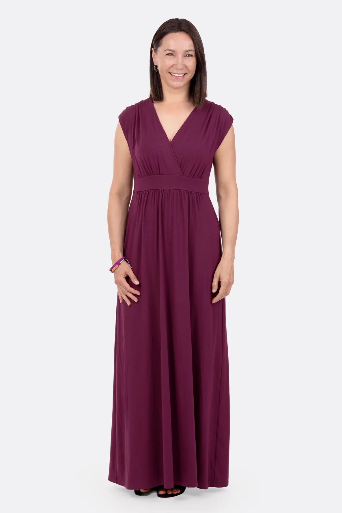 Schnittmuster Maxikleid Jersey selber nähen Anleitung