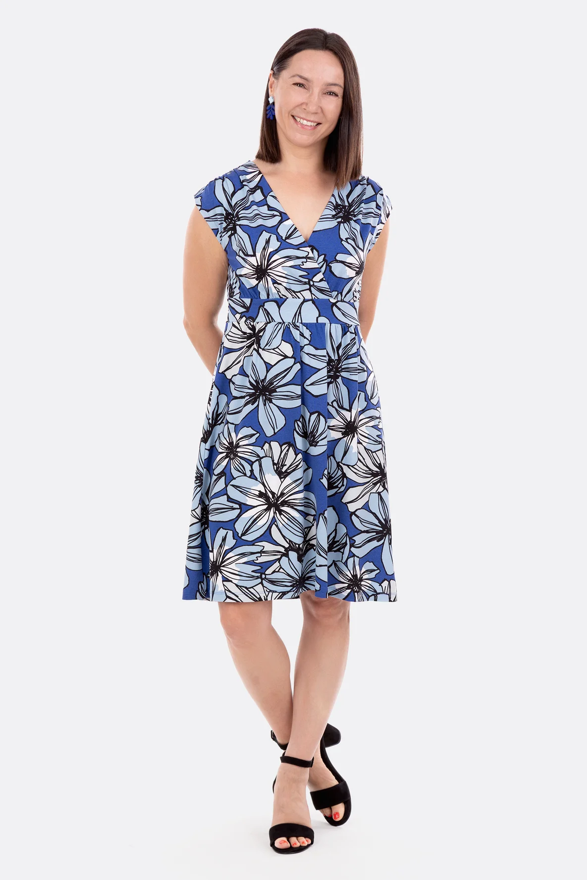 Schnittmuster Sommerkleid Viskosejersey Wickeloptik nähen