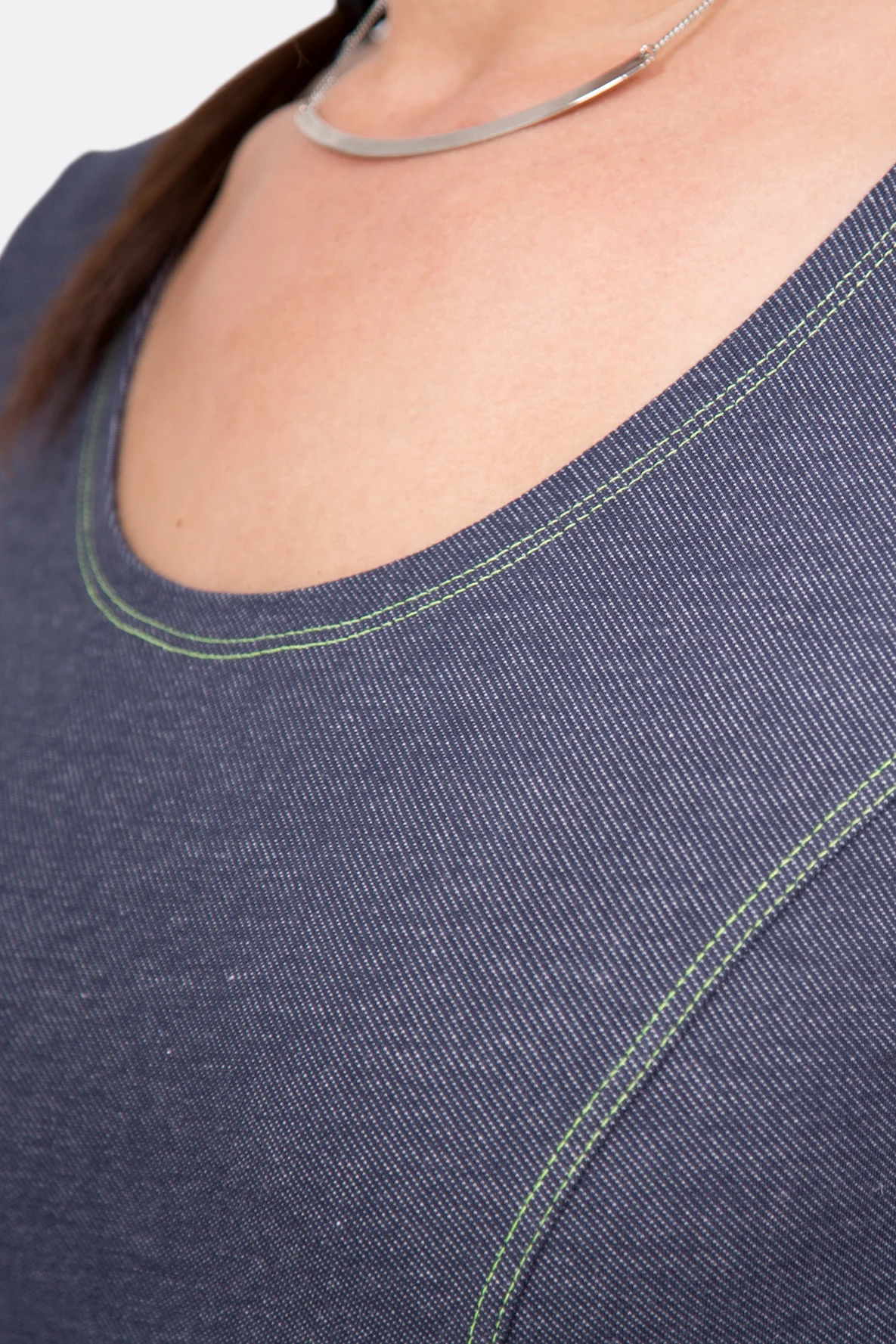 Schnittmuster Jeanskleid Wiener Naht nähen