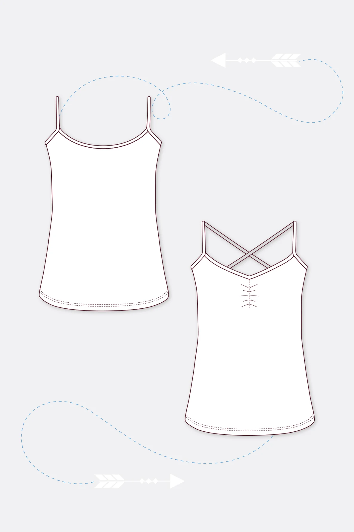 Schnittmuster Damen Trägertop Nähanleitung