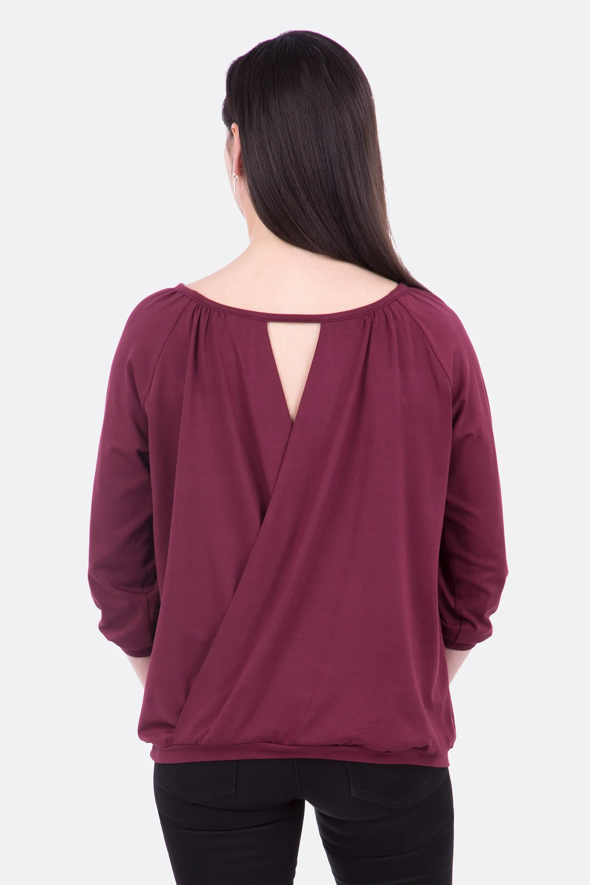 Schnittmuster Jerseyshirt Rücken Wickel