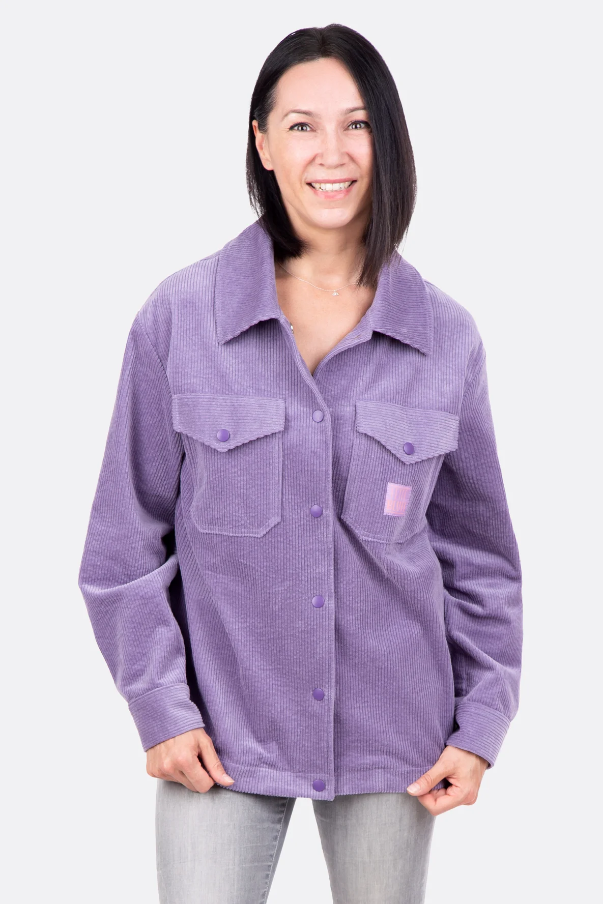 Schnittmuster Hemdjacke Fiona mit Taschen Kragen oversize selber nähen